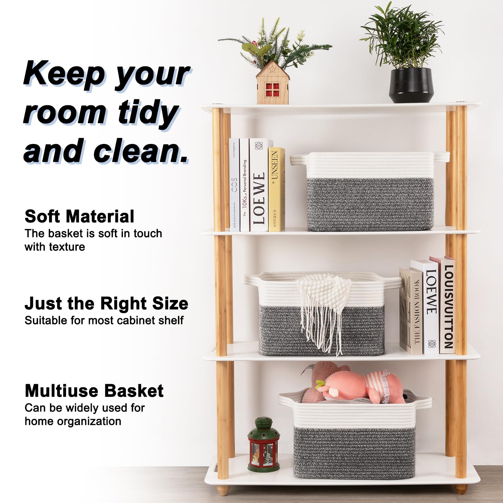 3 Pack Storage Basket for Organizing