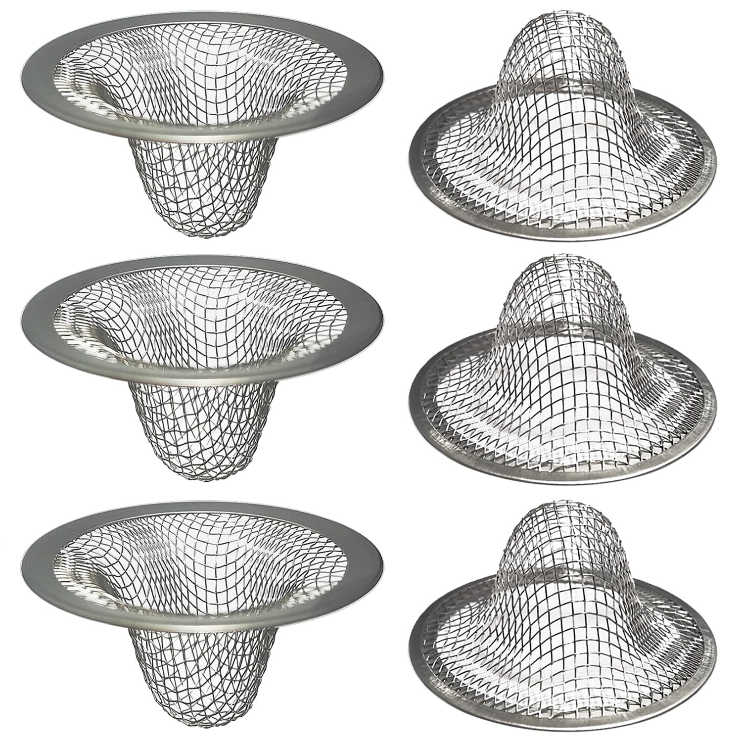 1.0" Bathroom Sink Drain Strainers (6 Count)