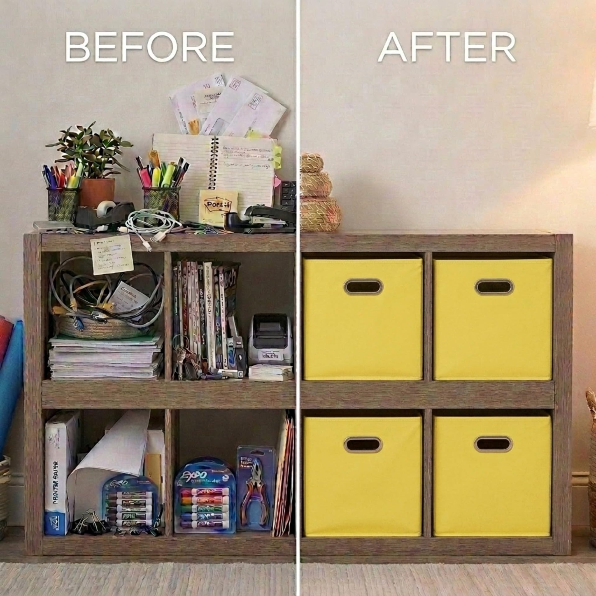 6 ct Open Fabric Cube Storage Bins