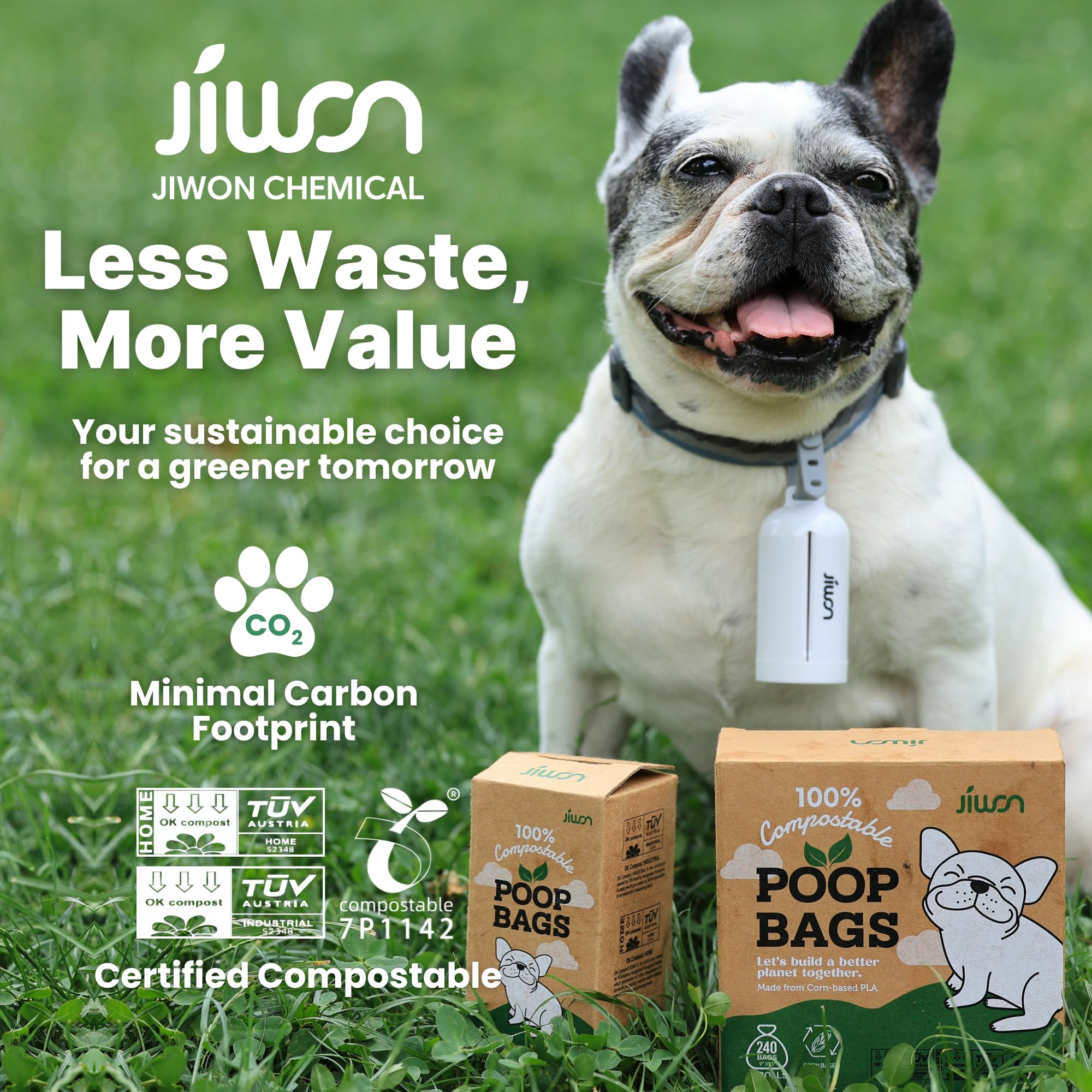 100% Certified Home Compostable Dog Poop Bags (240 Count)