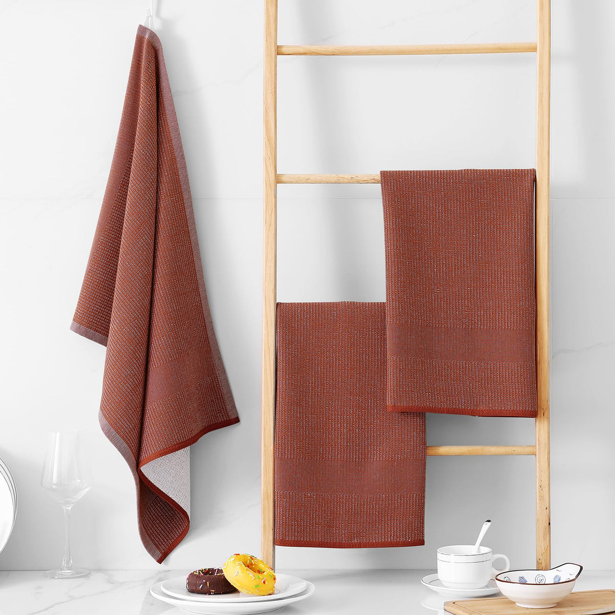 380 GSM Cotton Premium Kitchen Towels 12 Pack (12 Count)