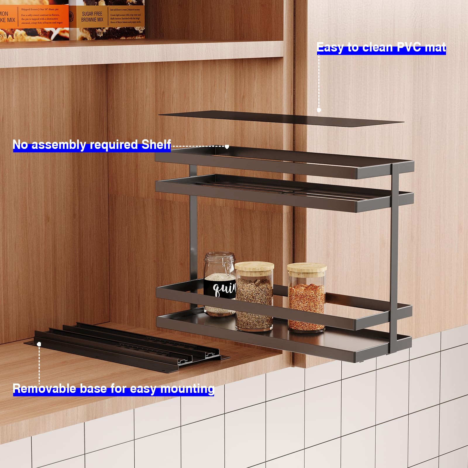 Pull Out Spice Rack Organizer for Cabinet