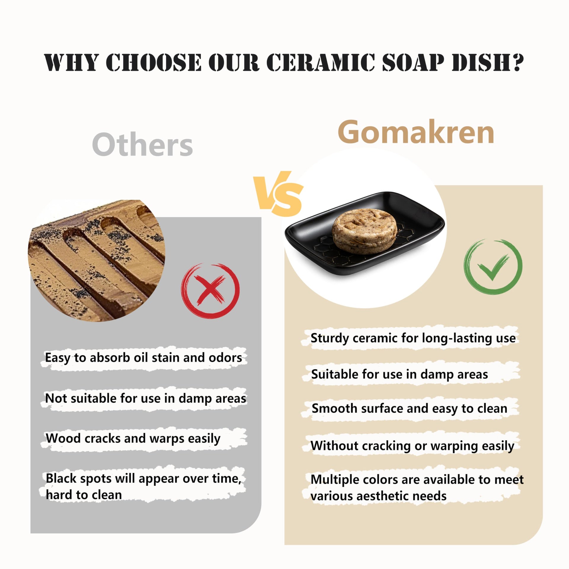 Ceramic Soap Dish for Shower