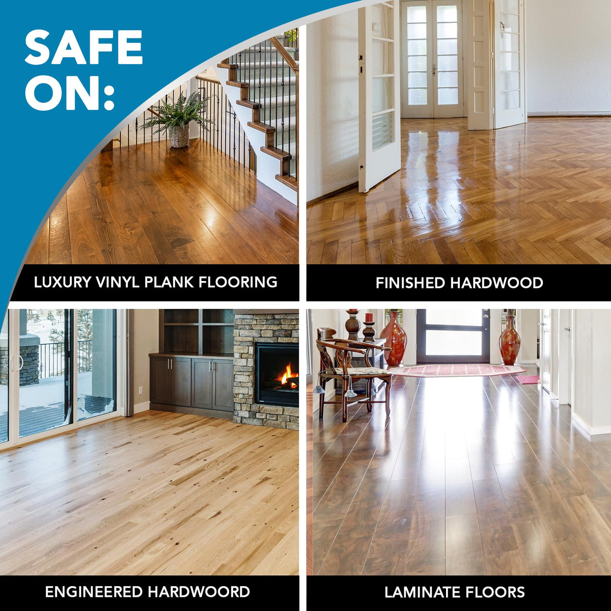 Hardwood Floor Cleaner and Polish Restorer Combo
