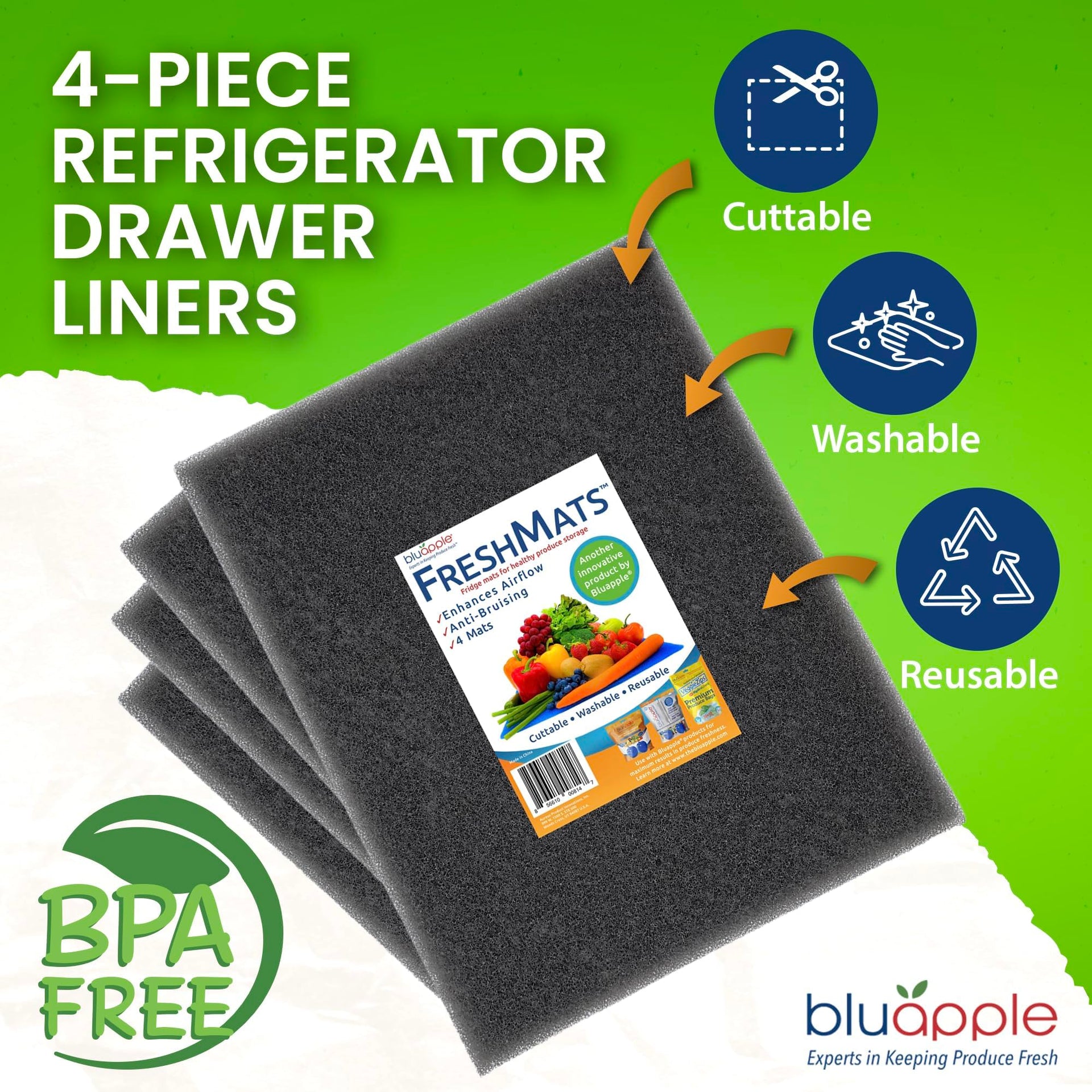 FreshMats Refrigerator Bin Liner (5 Sq Ft)