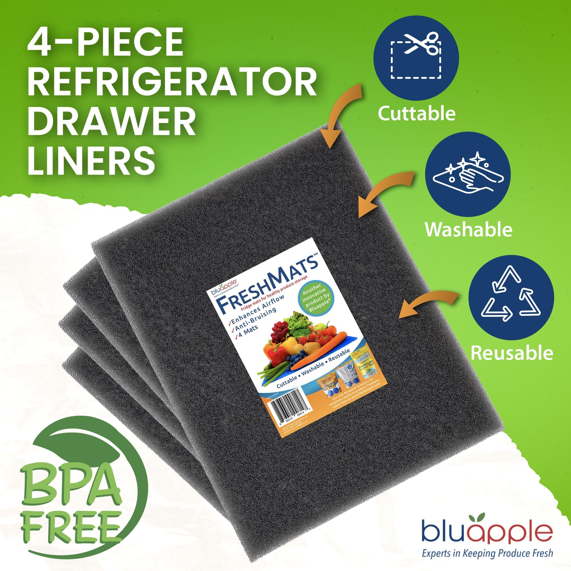 FreshMats Refrigerator Bin Liner (5 Sq Ft)