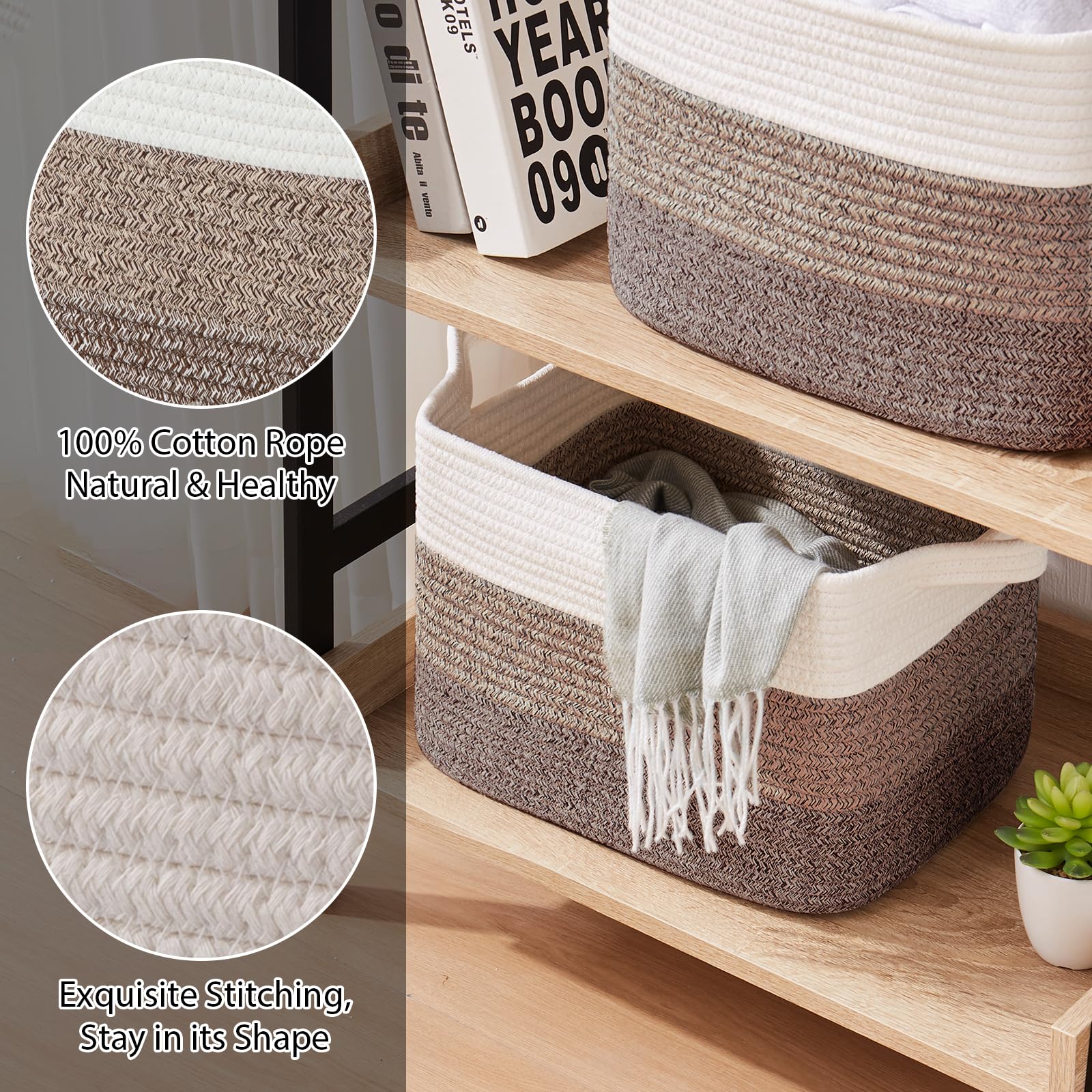 Storage Baskets for Organizing (3 Count)