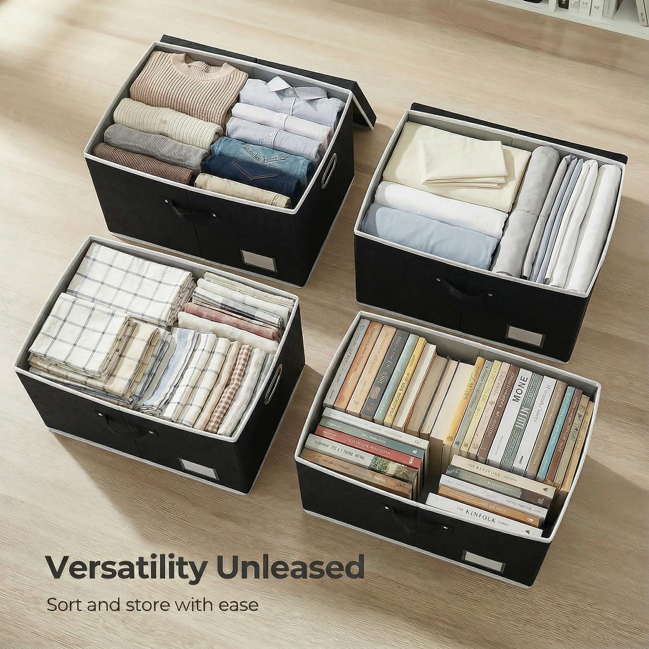 Storage Boxes with Lids [3 (3 Count)