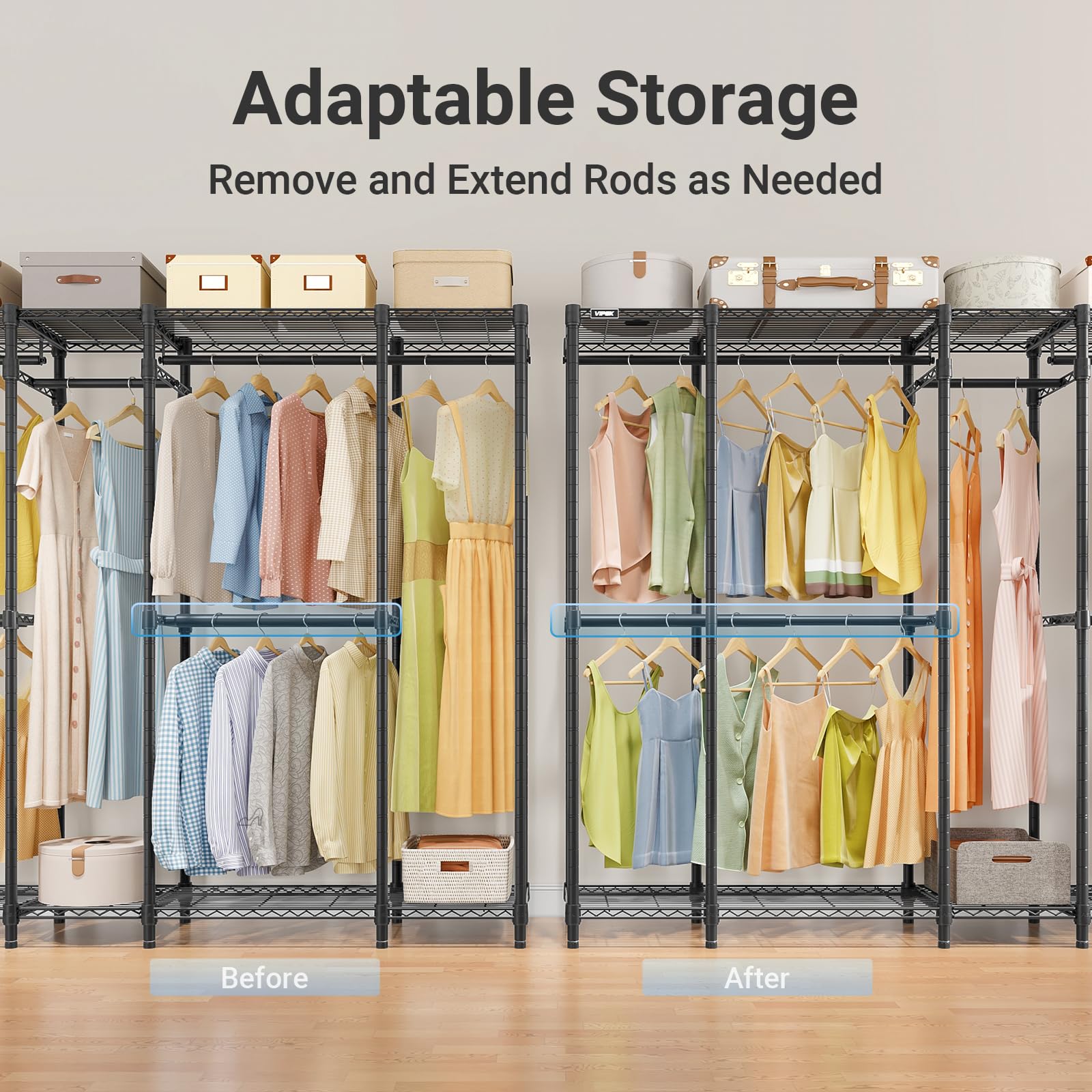V50 Basic Expandable Clothes Rack