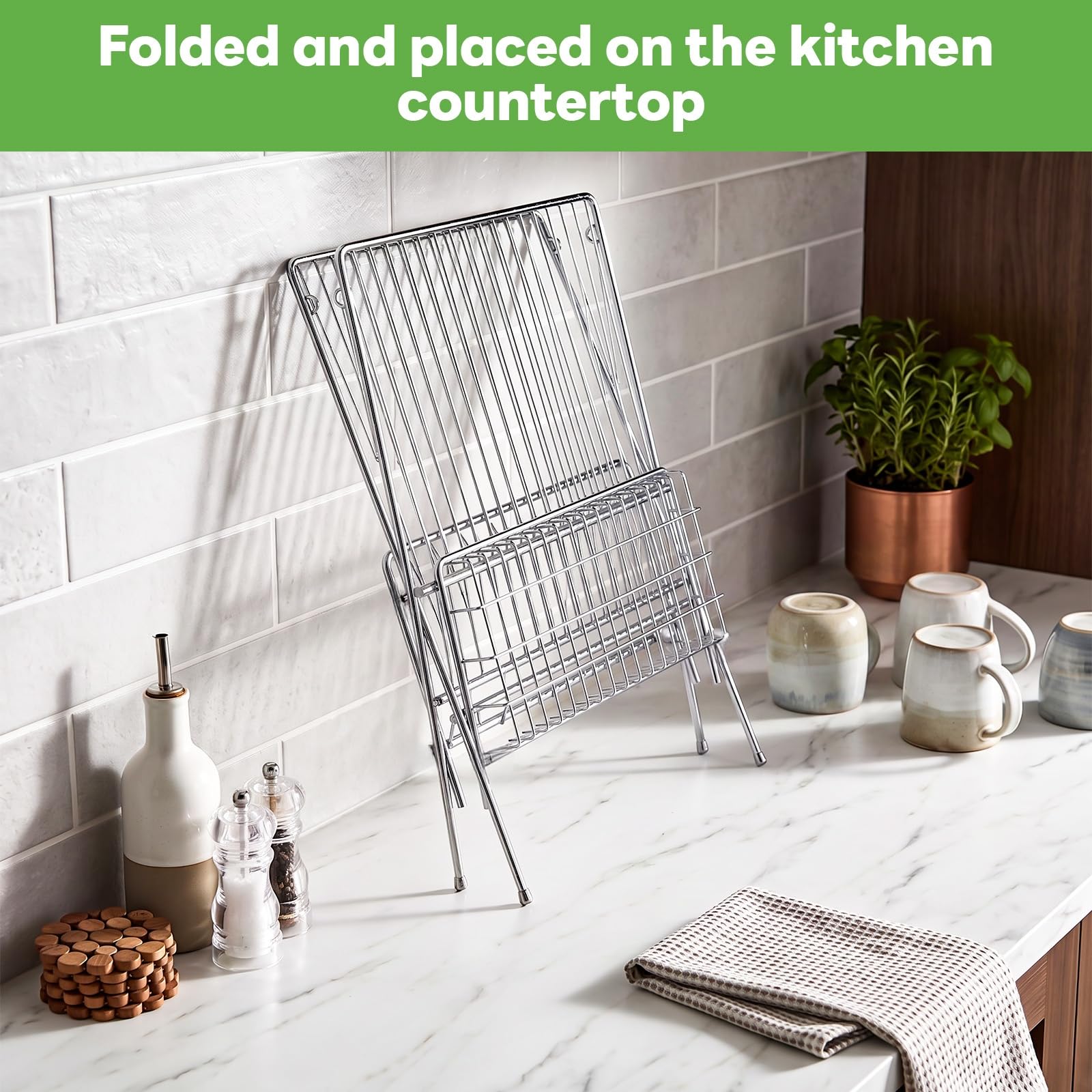 Stainless Steel Foldable Dish Drying Rack