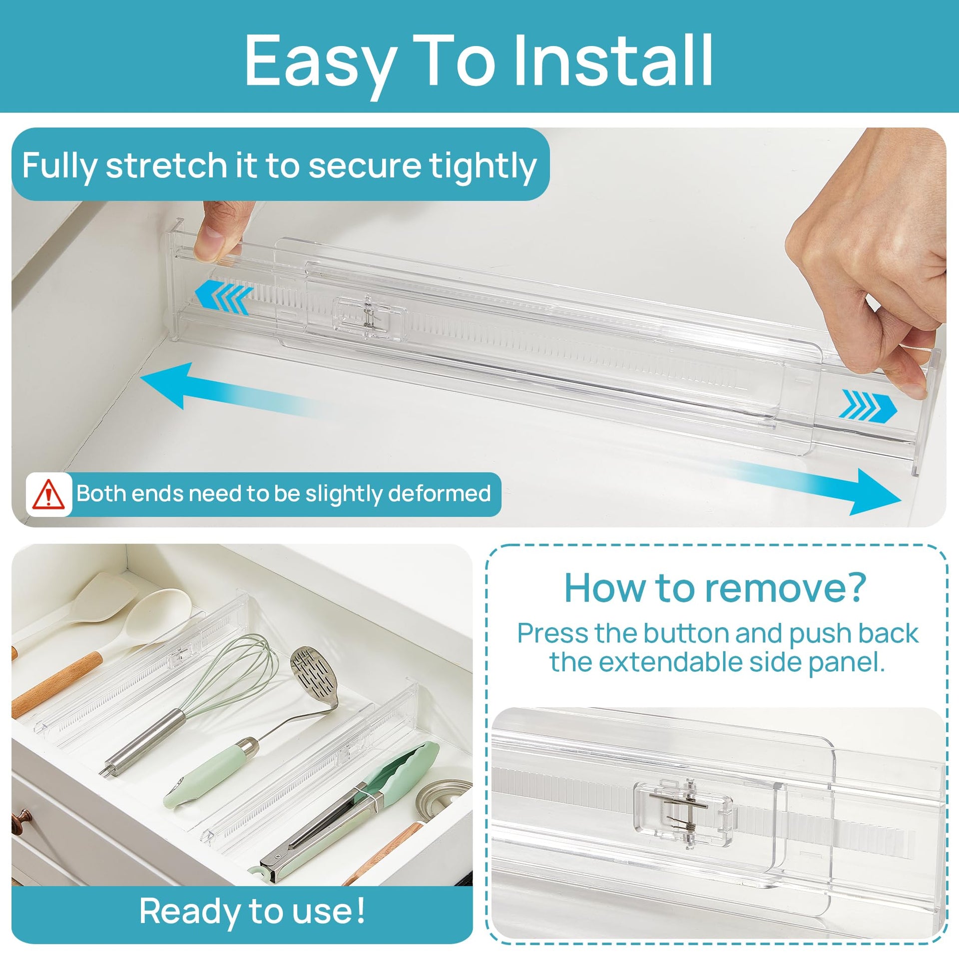 8 Pack Shallow Drawer Dividers (8 Count)