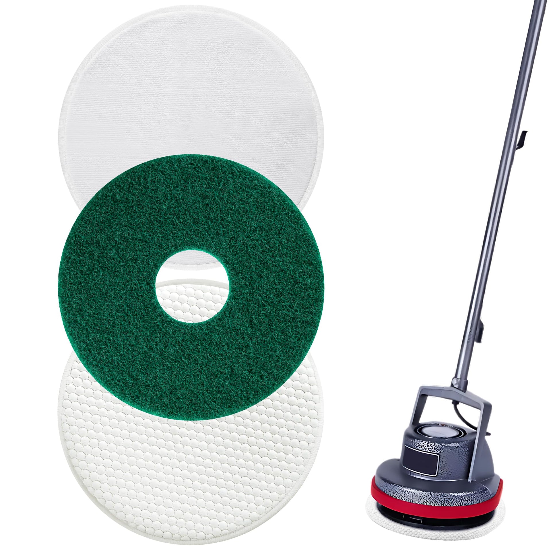3 Pack 12" Floor Machine Pads Compatible with Oreck Commercial 550MC Orbiter Scrubber Machine (3 Count)