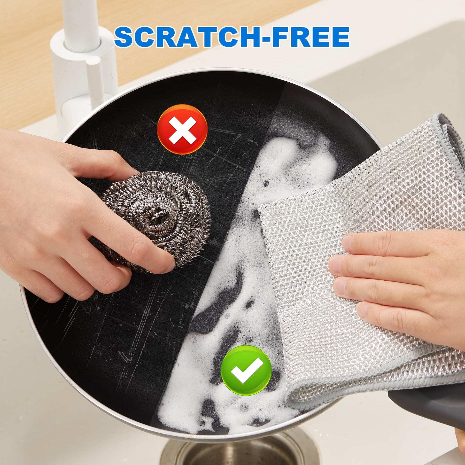 Dual Sided Silver Microfiber Cleaning Cloth (3 Count)