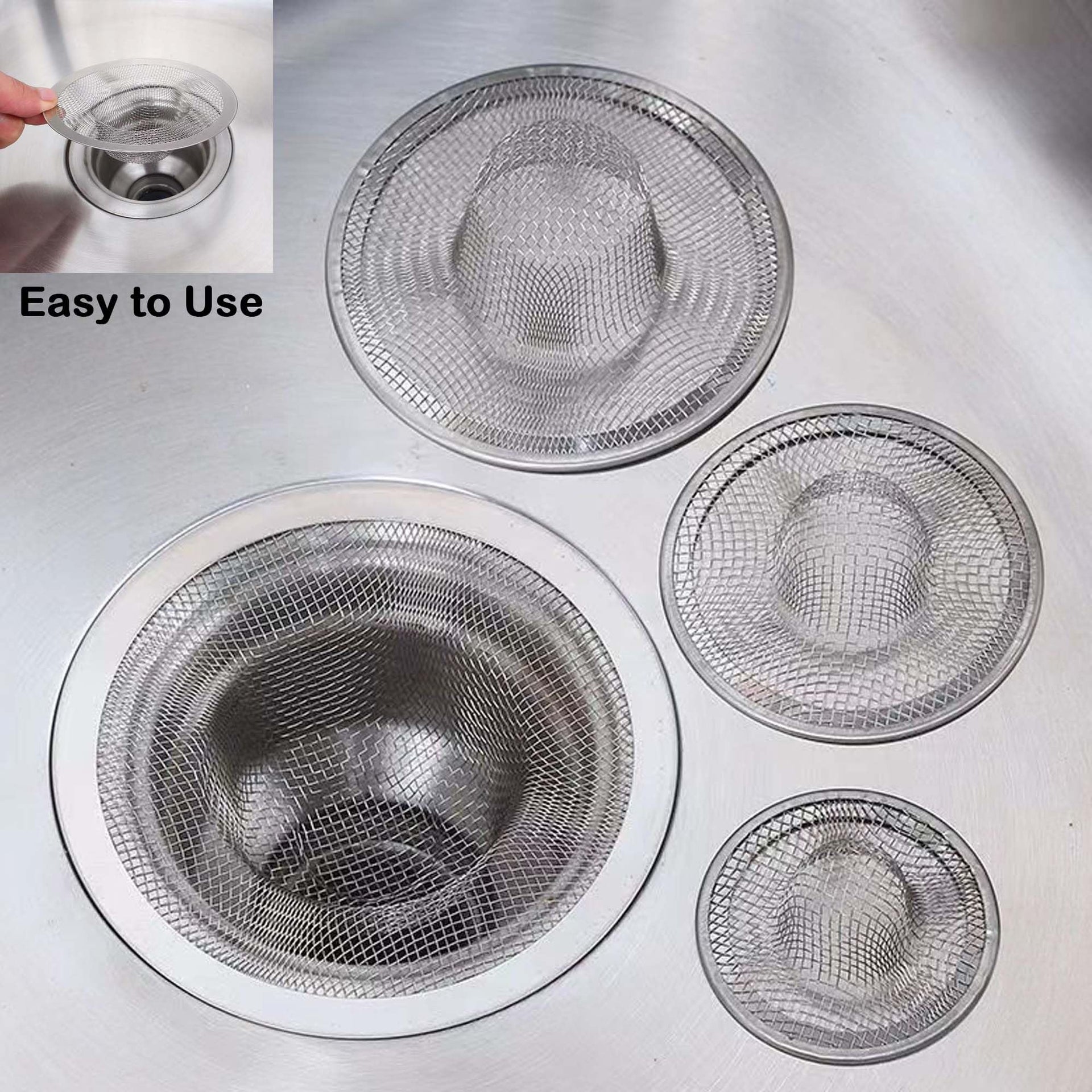 10Pcs Metal Mesh Kitchen Sink Strainer (10 Count)