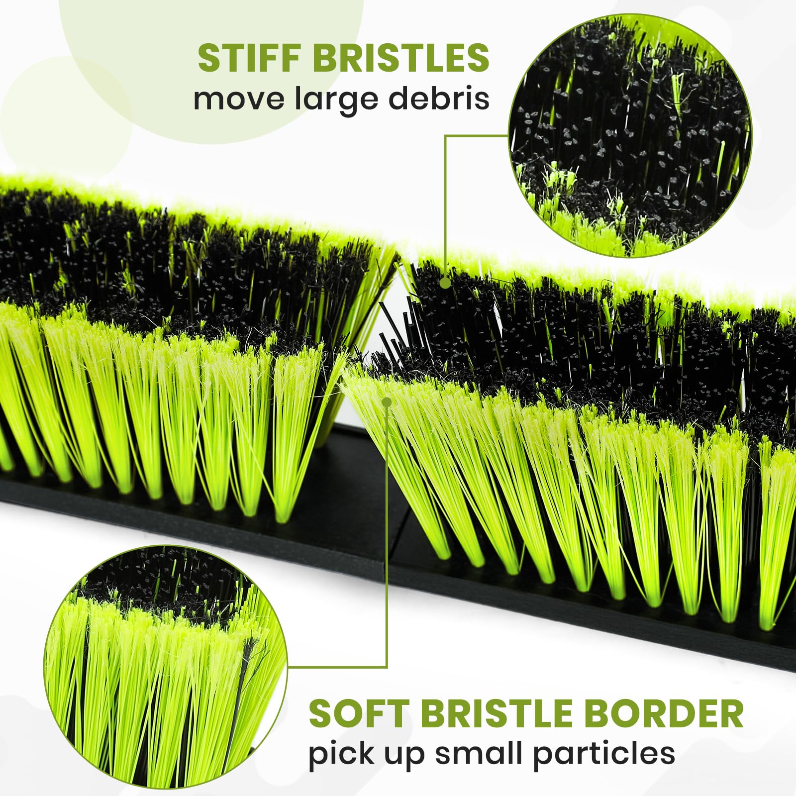 24 Inch Push Broom Outdoor with Stiff Bristle