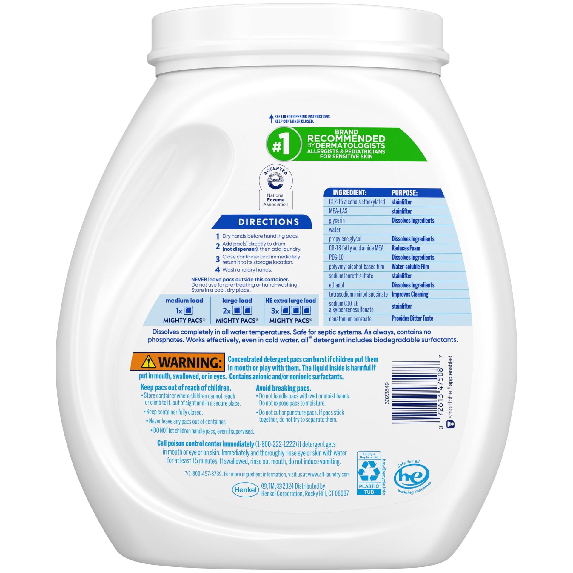Unit Dose Laundry Detergent Pacs (80 Count)