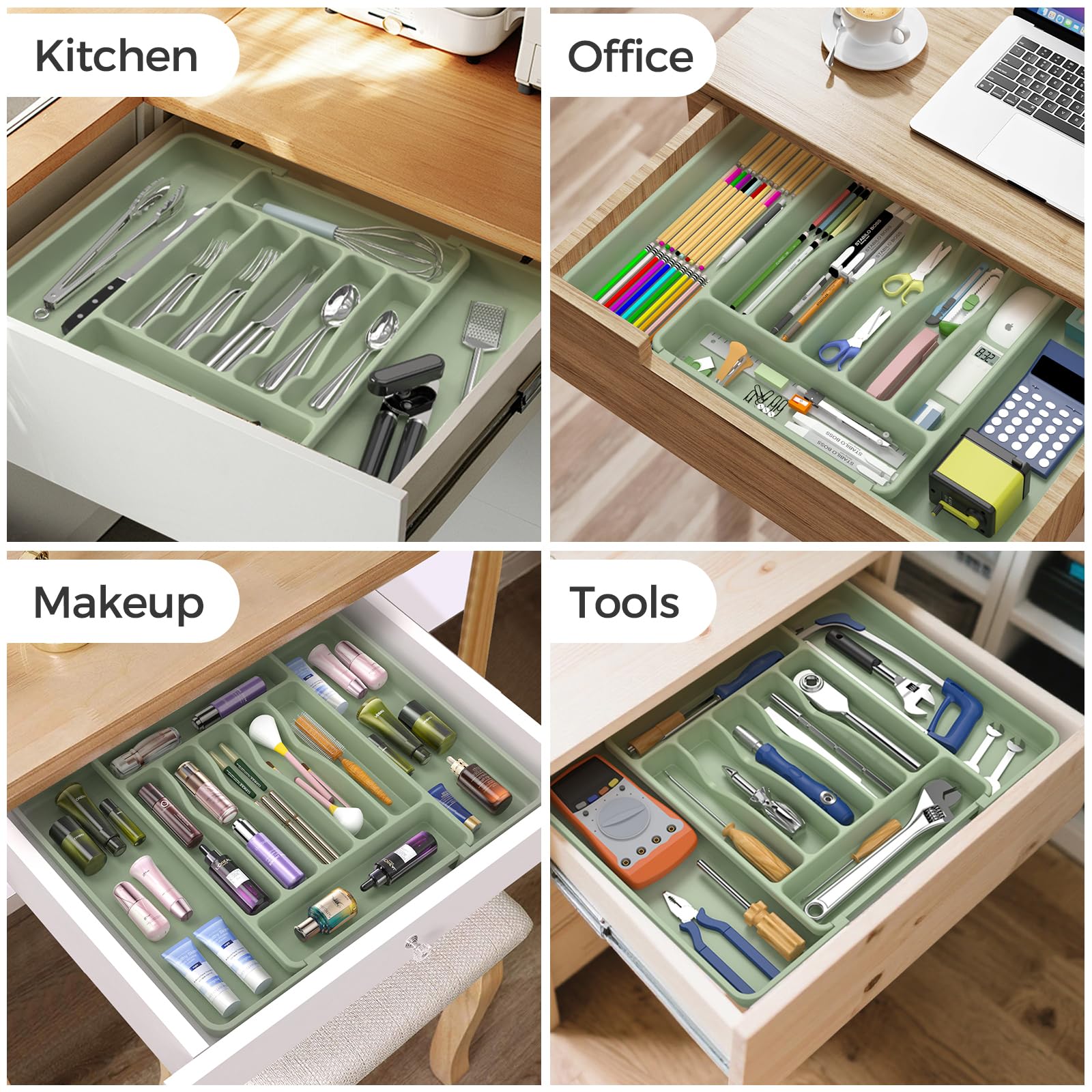 Extra Large Expandable Silverware Organizer
