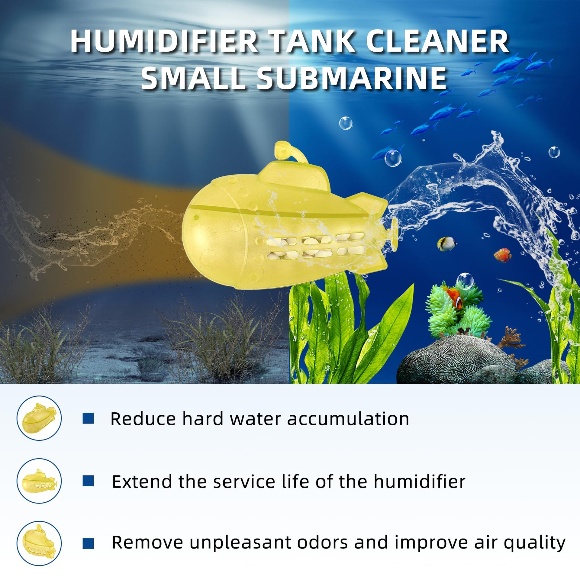 Universal Humidifier Cleaner Fish for All Humidifiers and Fish Tank (6 Count)