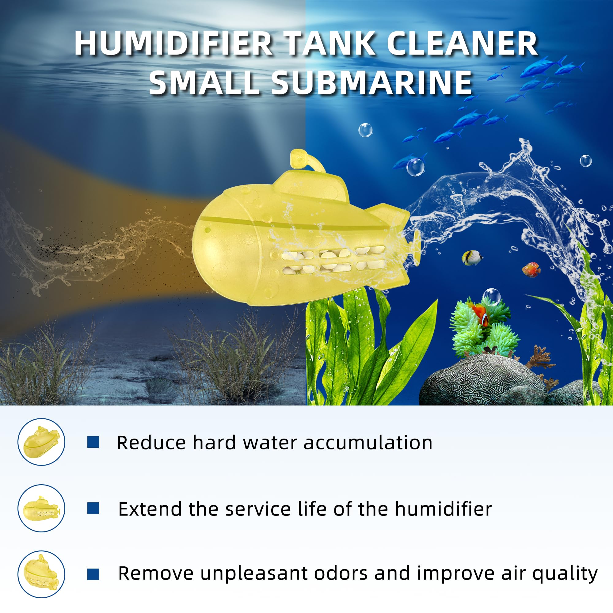 Universal Humidifier Cleaner Fish for All Humidifiers and Fish Tank (6 Count)