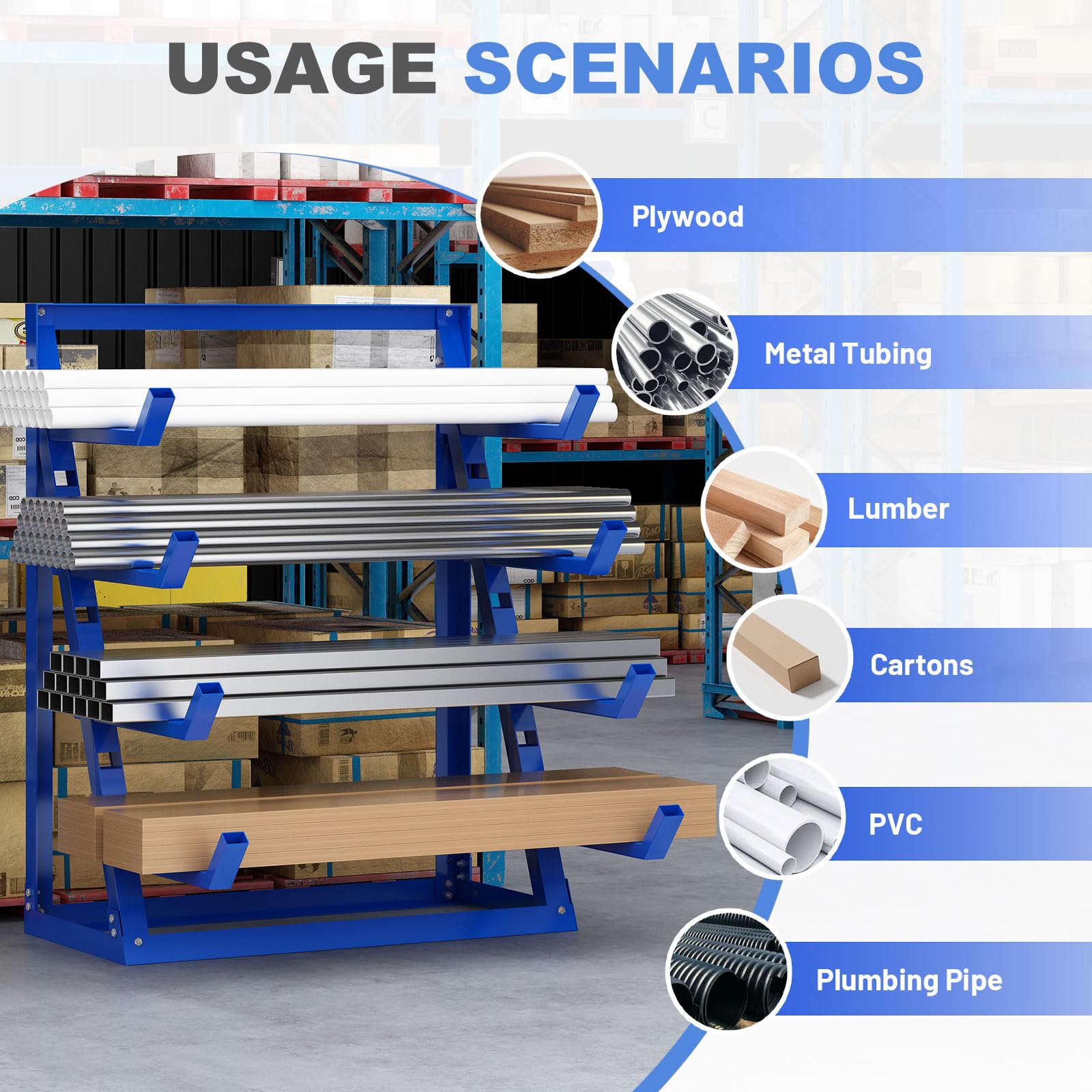 Steel Lumber & Pipe Storage Rack