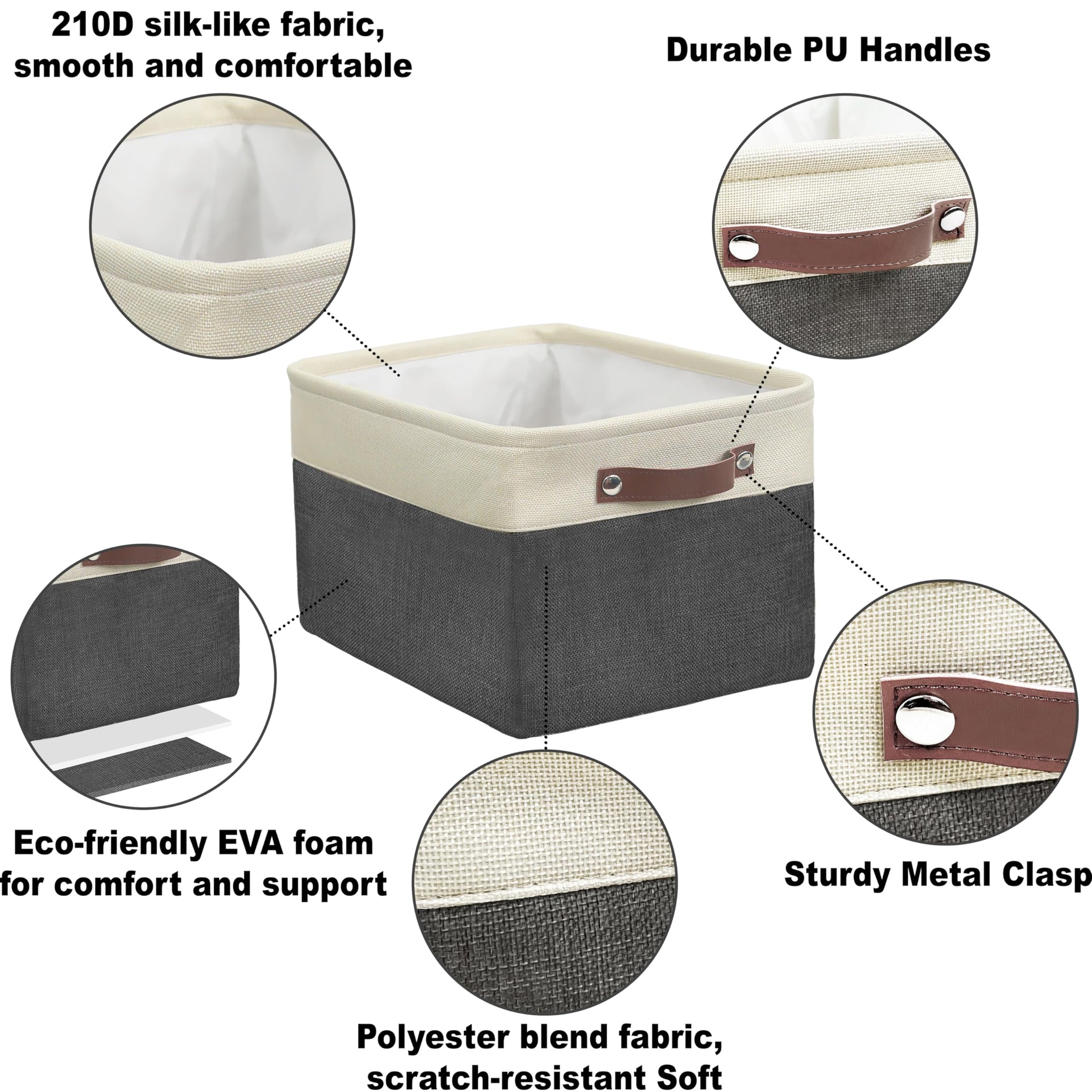 15" x 11" Large Fabric Storage Bin (3 Count)