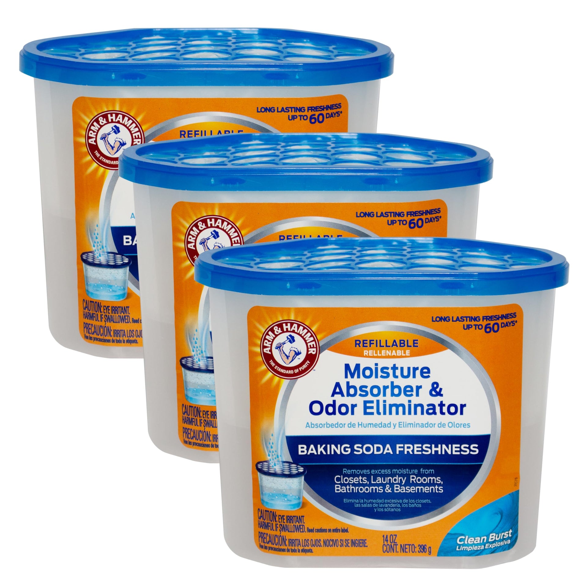 Clean Burst Moisture Absorber and Odor Eliminator Tubs (42 Ounce)
