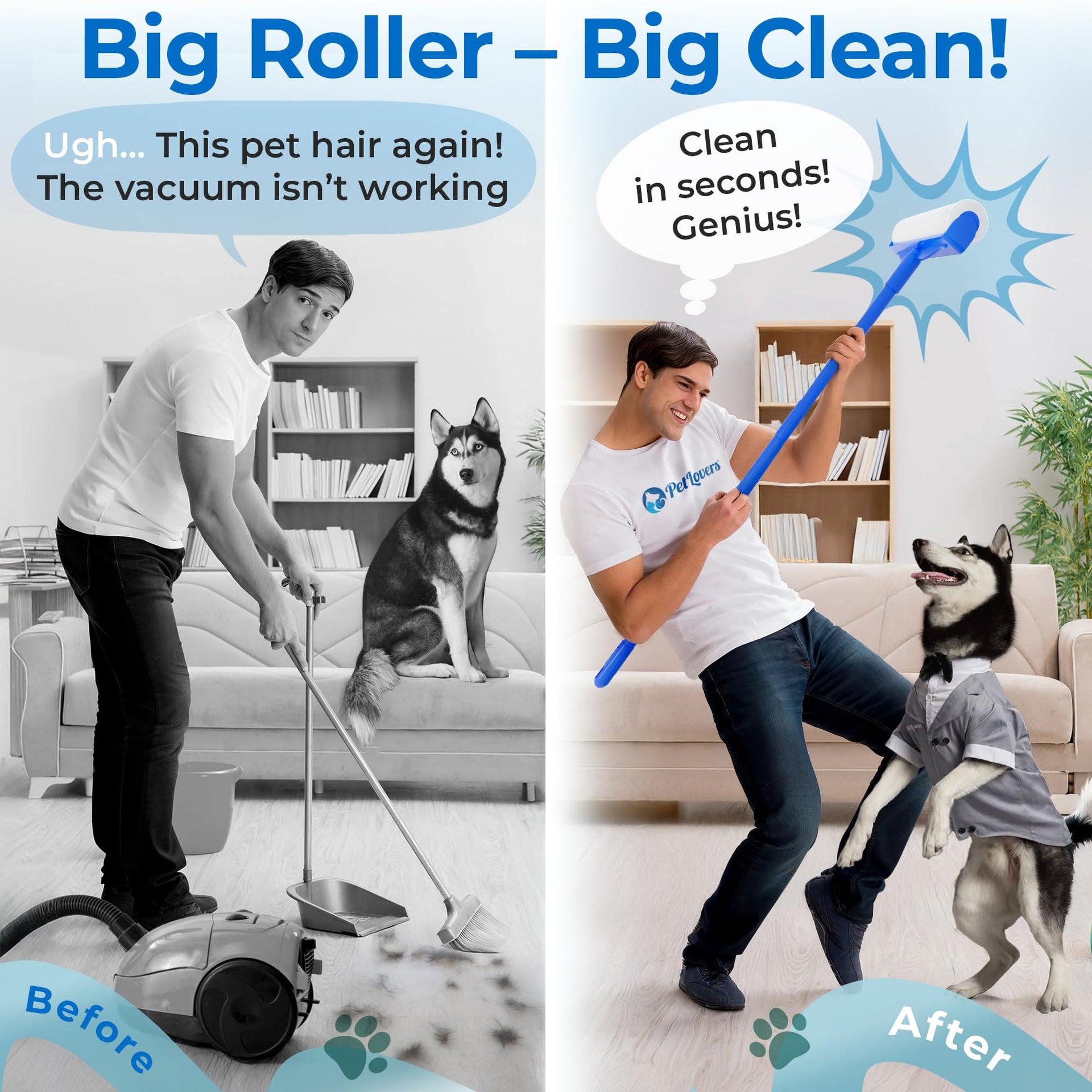 Large Lint Roller with 3 Refills (4 Count)