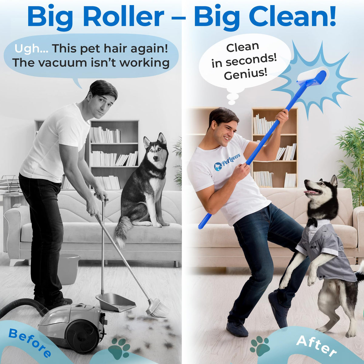 Large Lint Roller with 3 Refills (4 Count)