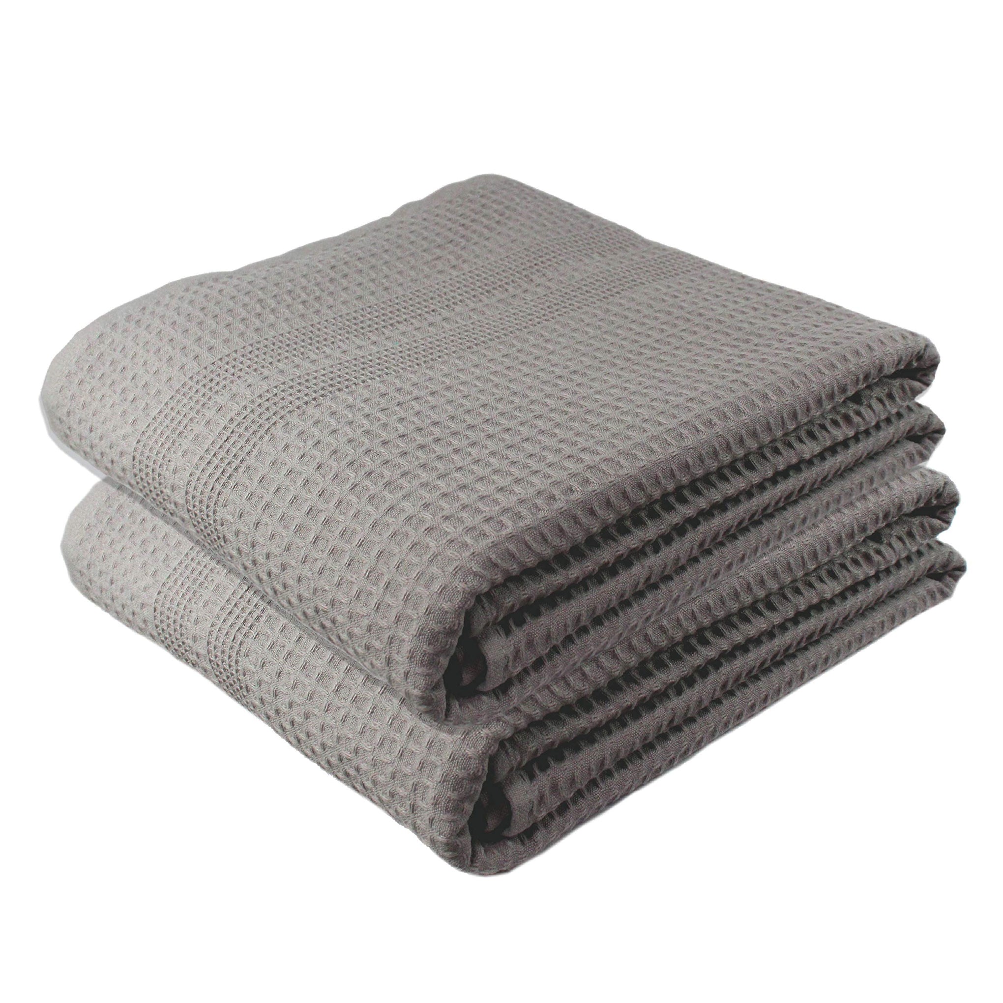 Waffle Bath Sheet Large Bath Towels Quick Dry Thin Body Towels (2 Count)