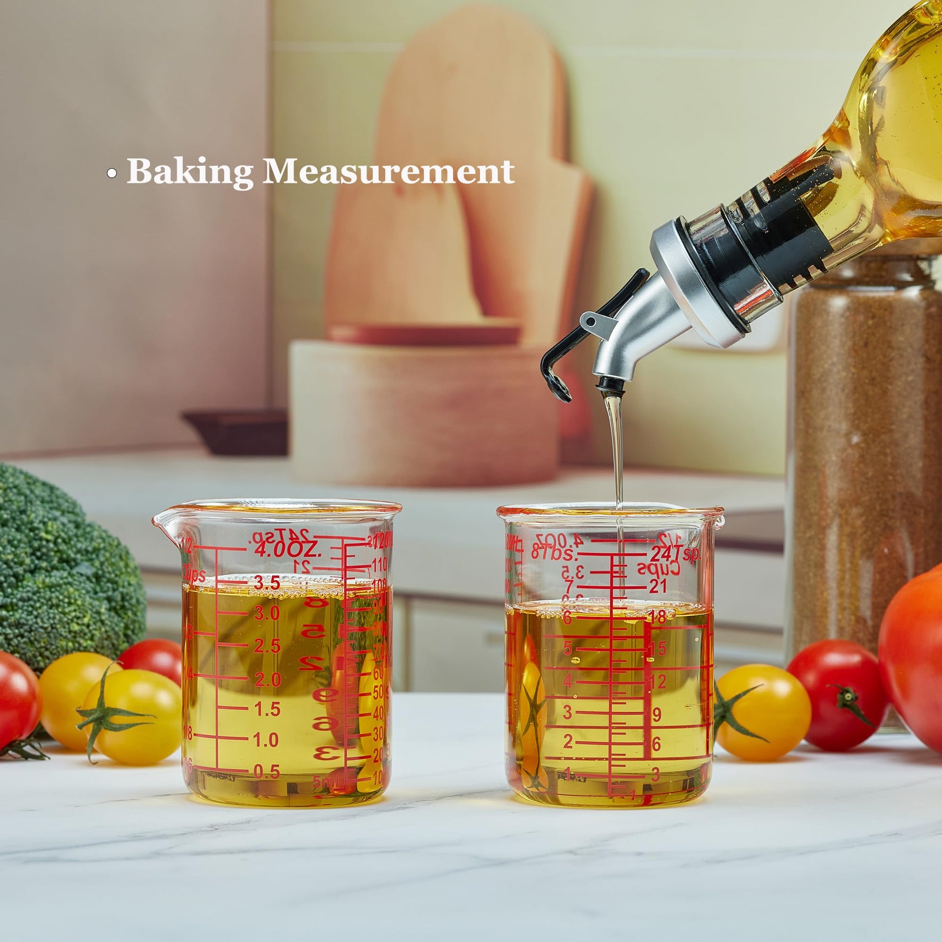 4 oz 120 ml Glass Measuring Cup with V
