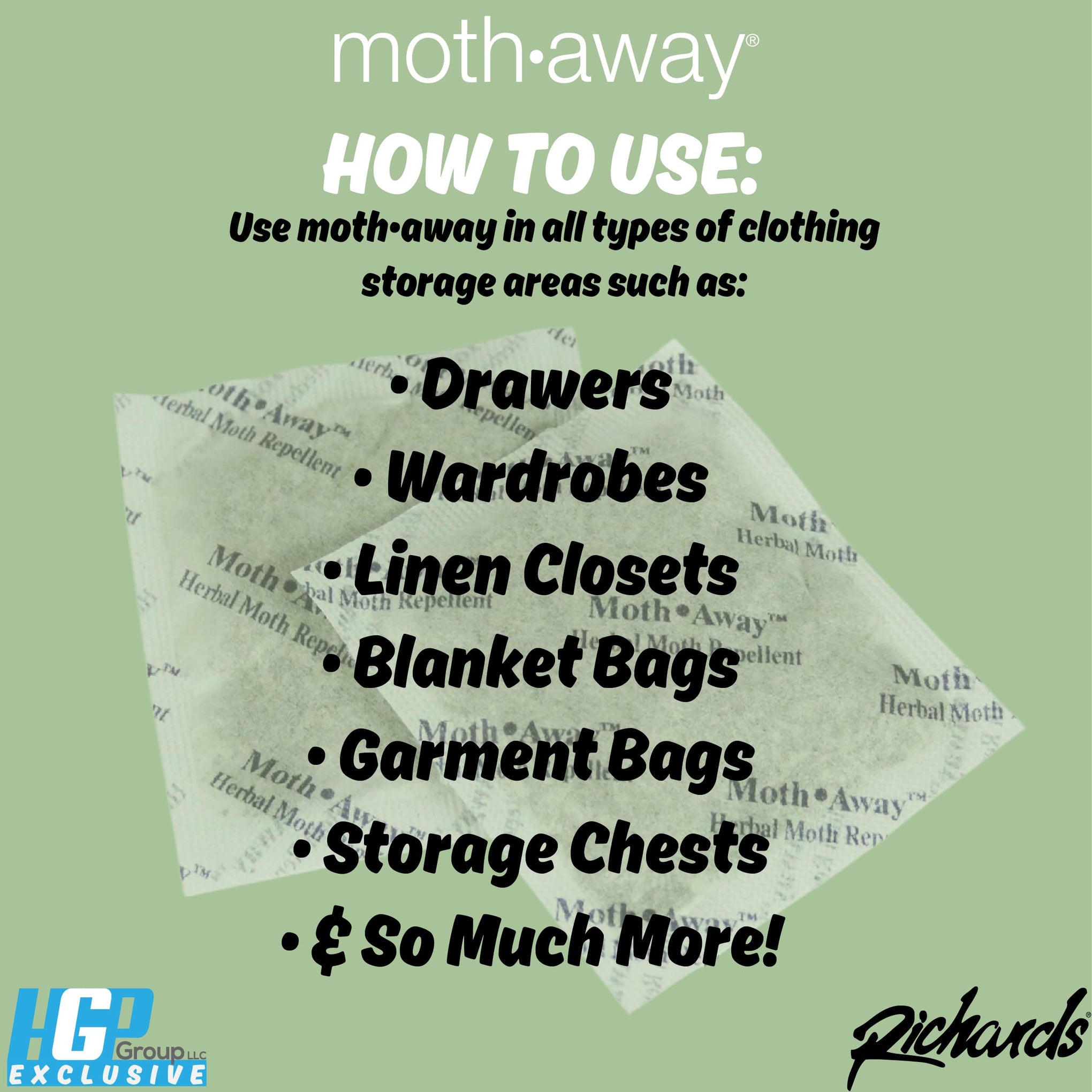 Homewares Moth Away Sachets (24 Count)