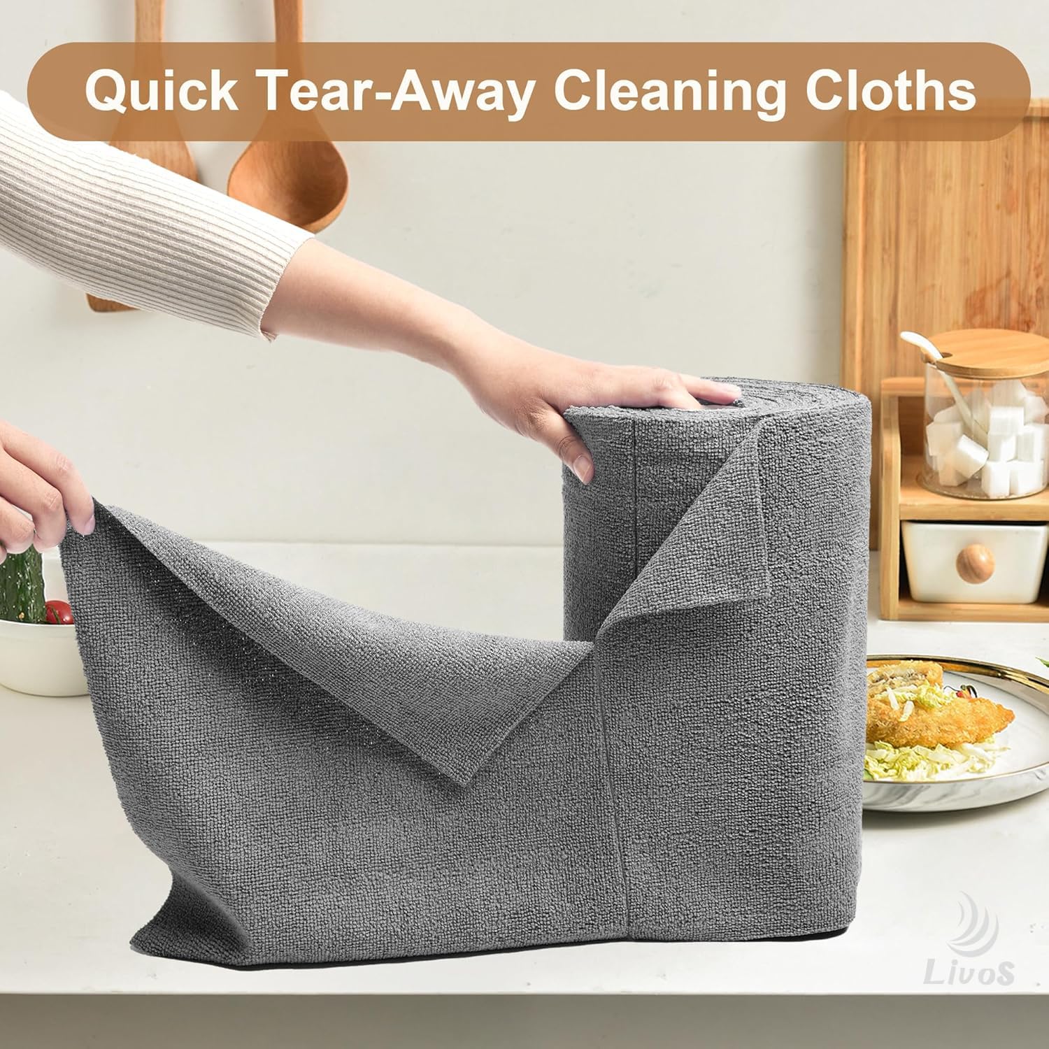 Microfiber Cleaning Cloth Roll (80 Count)
