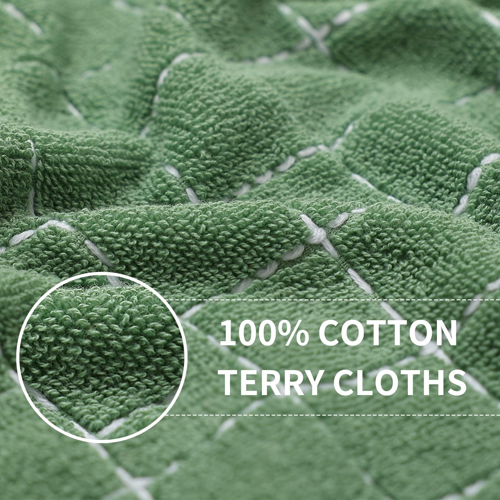 100% Cotton Terry Kitchen Towels (8 Count)