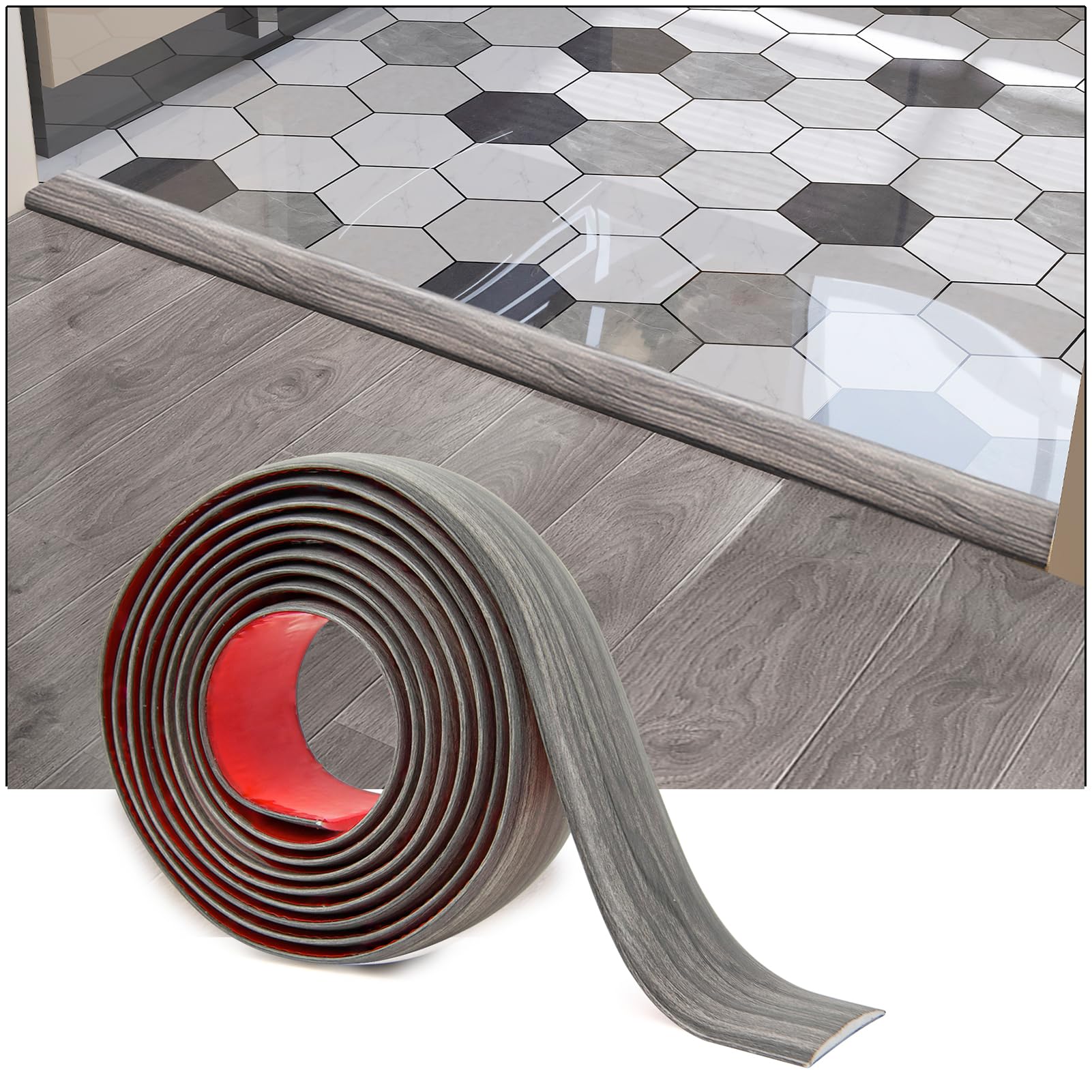 10 ft Vinyl Flat Floor Transition Strip (10 Foot)