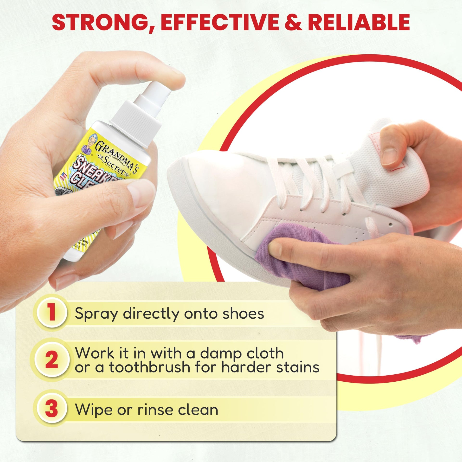Shoe Cleaner Stain Remover Spray for Rubber (3 Fl Oz)