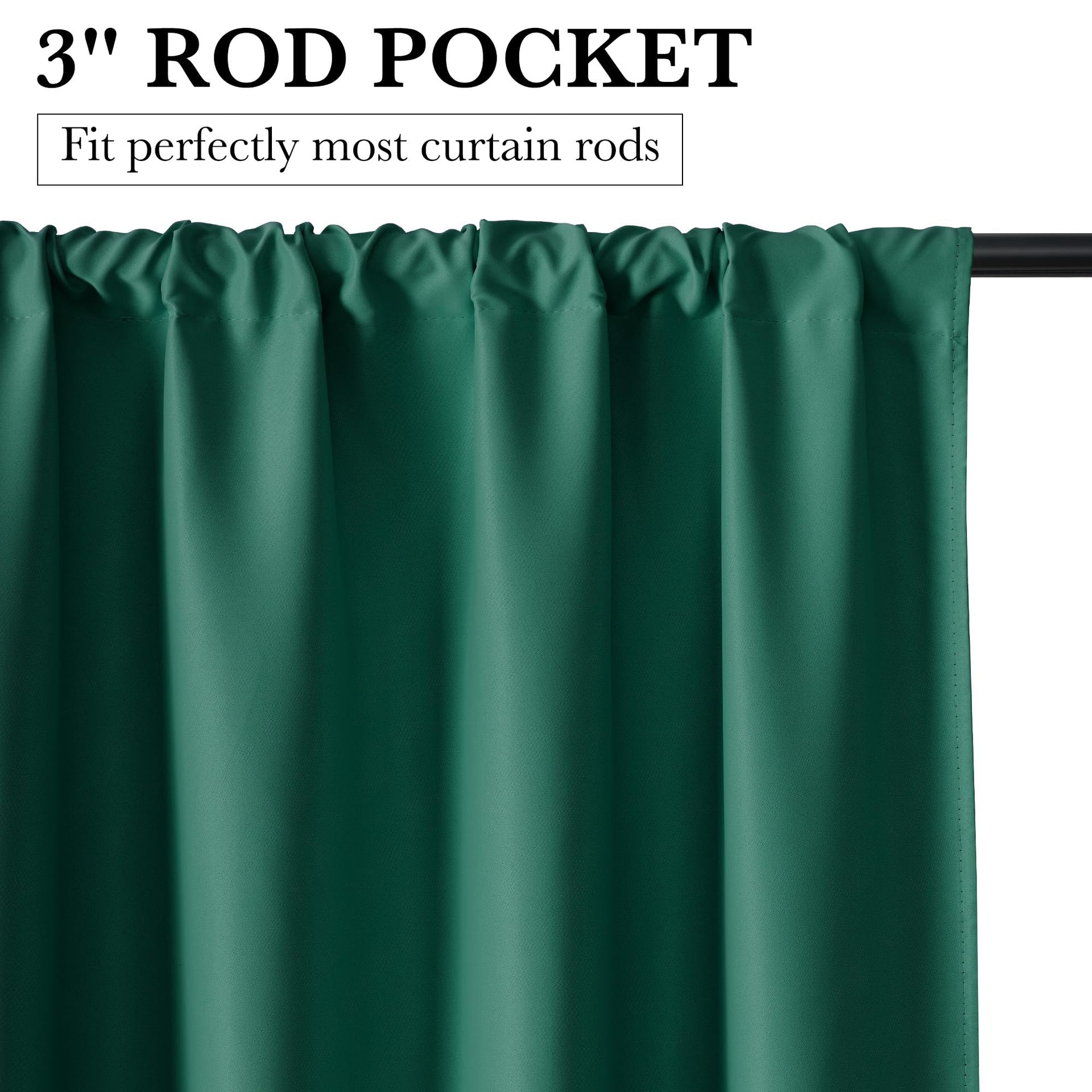 100% Blackout Bathroom Curtains Over Sink 24 inches Long (2 Count)