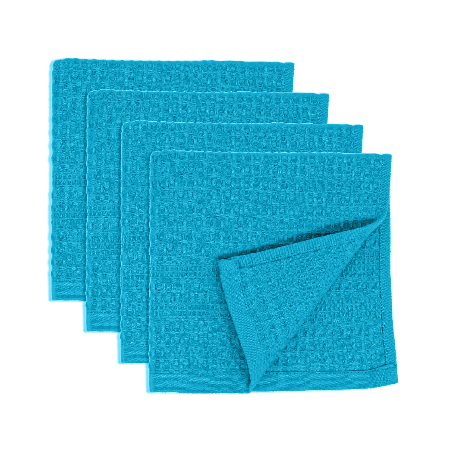 Waffle Towels Wash Cloths for Showering (4 Count)