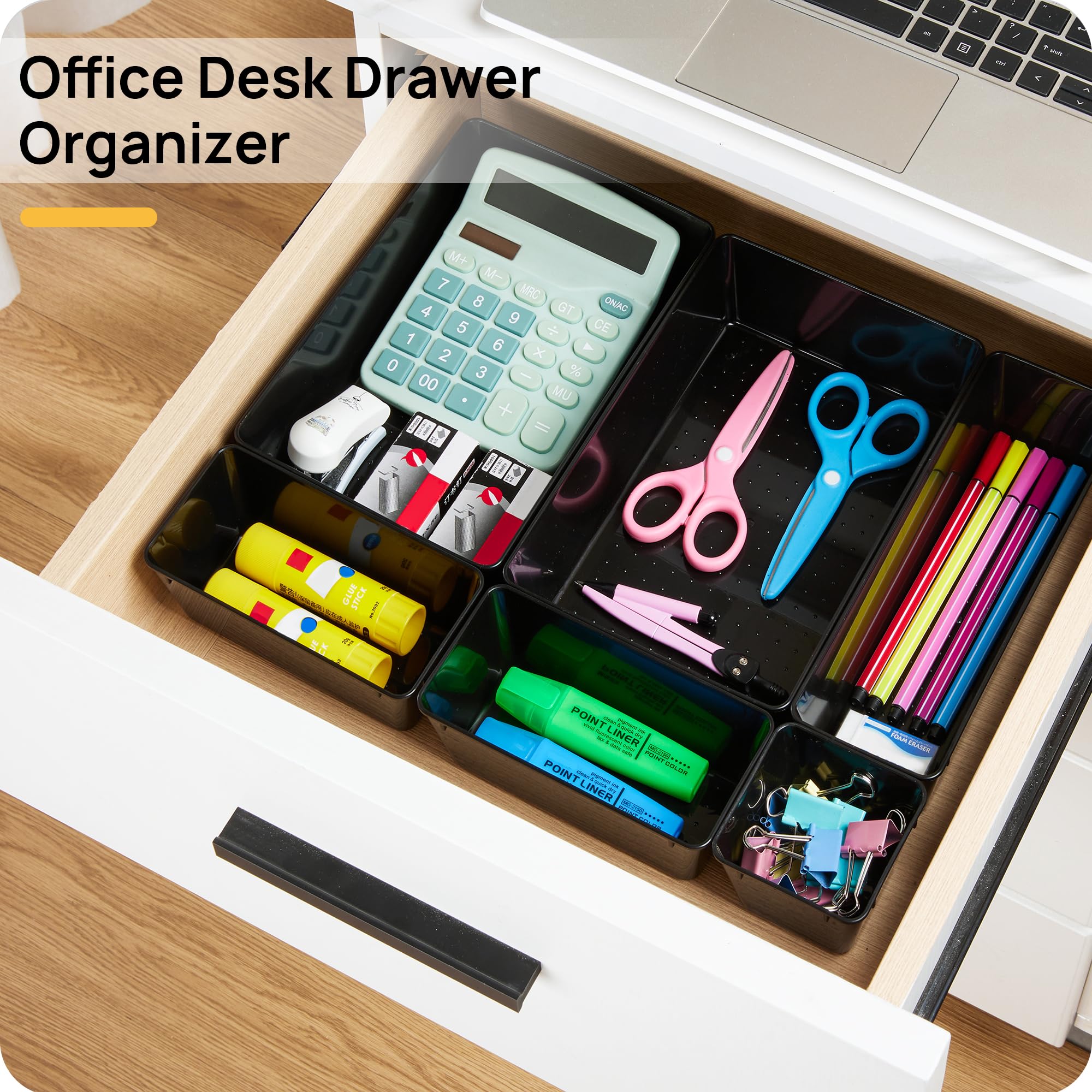 25 Pack Plastic Drawer Organizers with Non (25 Count)