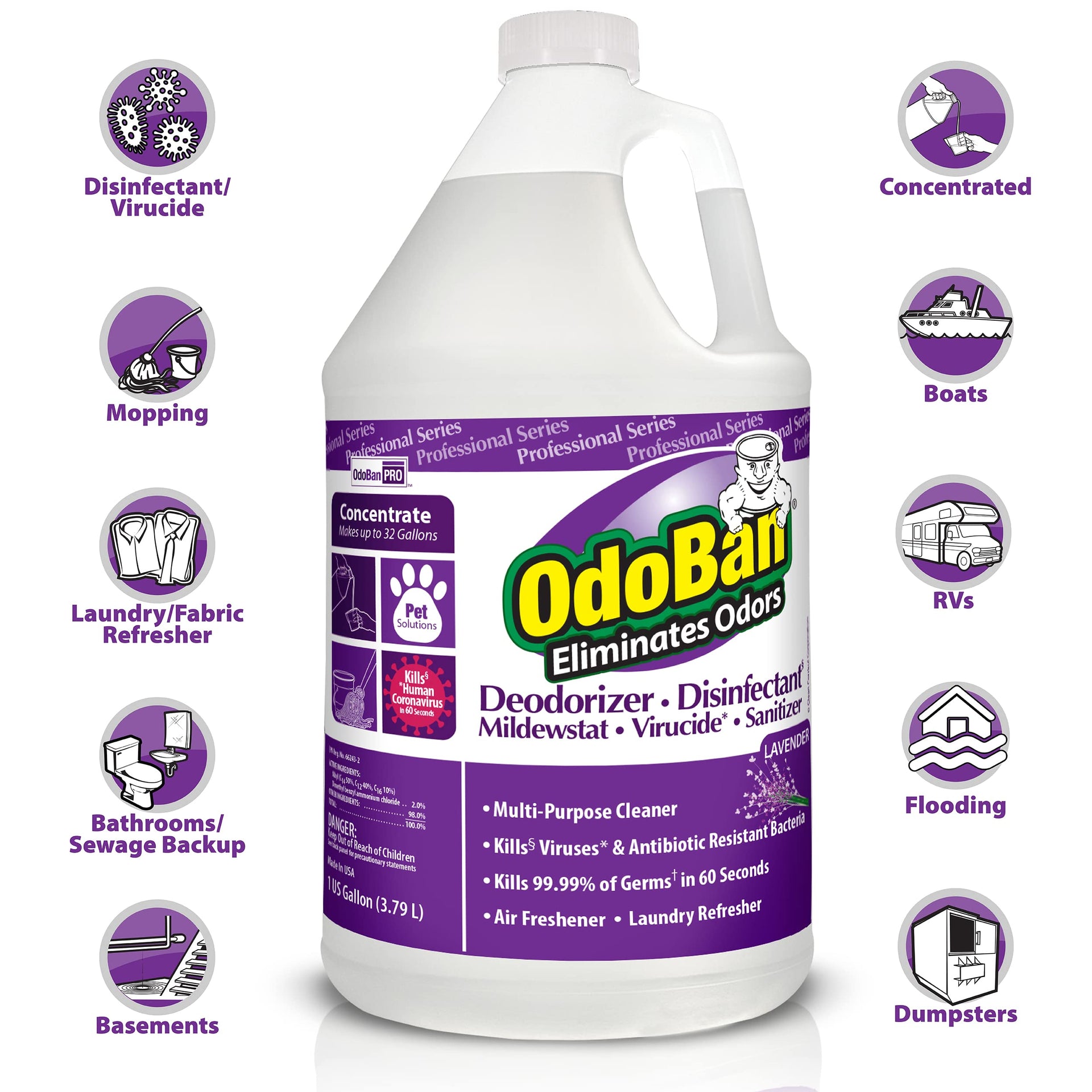 Professional Disinfectant and Odor Eliminator Concentrate (384 Fl Oz)