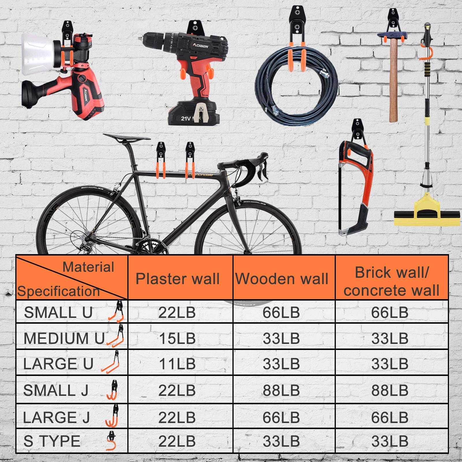 Garage Hooks Heavy Duty (10 Count)
