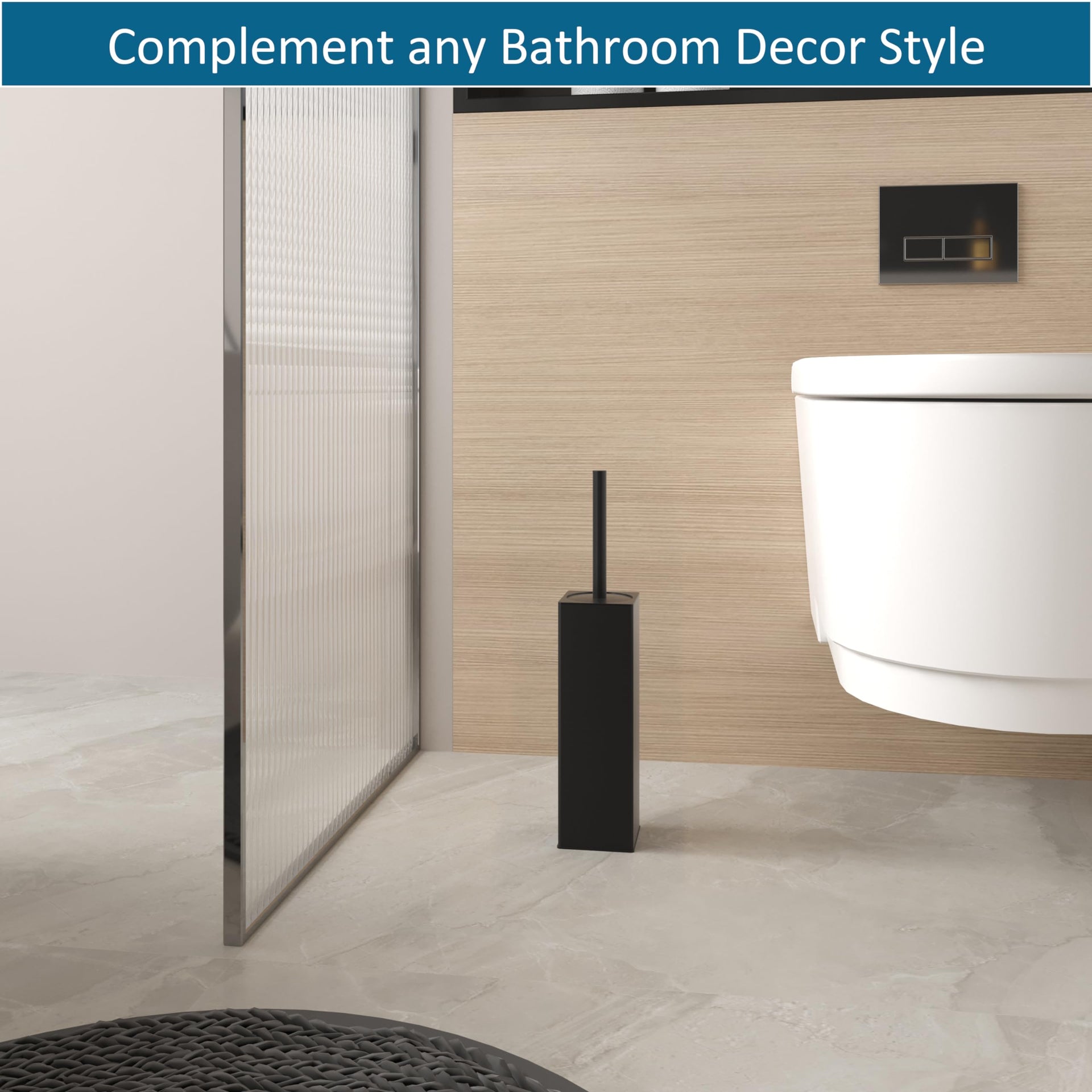 Toilet Brush and Holder 2 Pack for Two Bathrooms (2 Count)