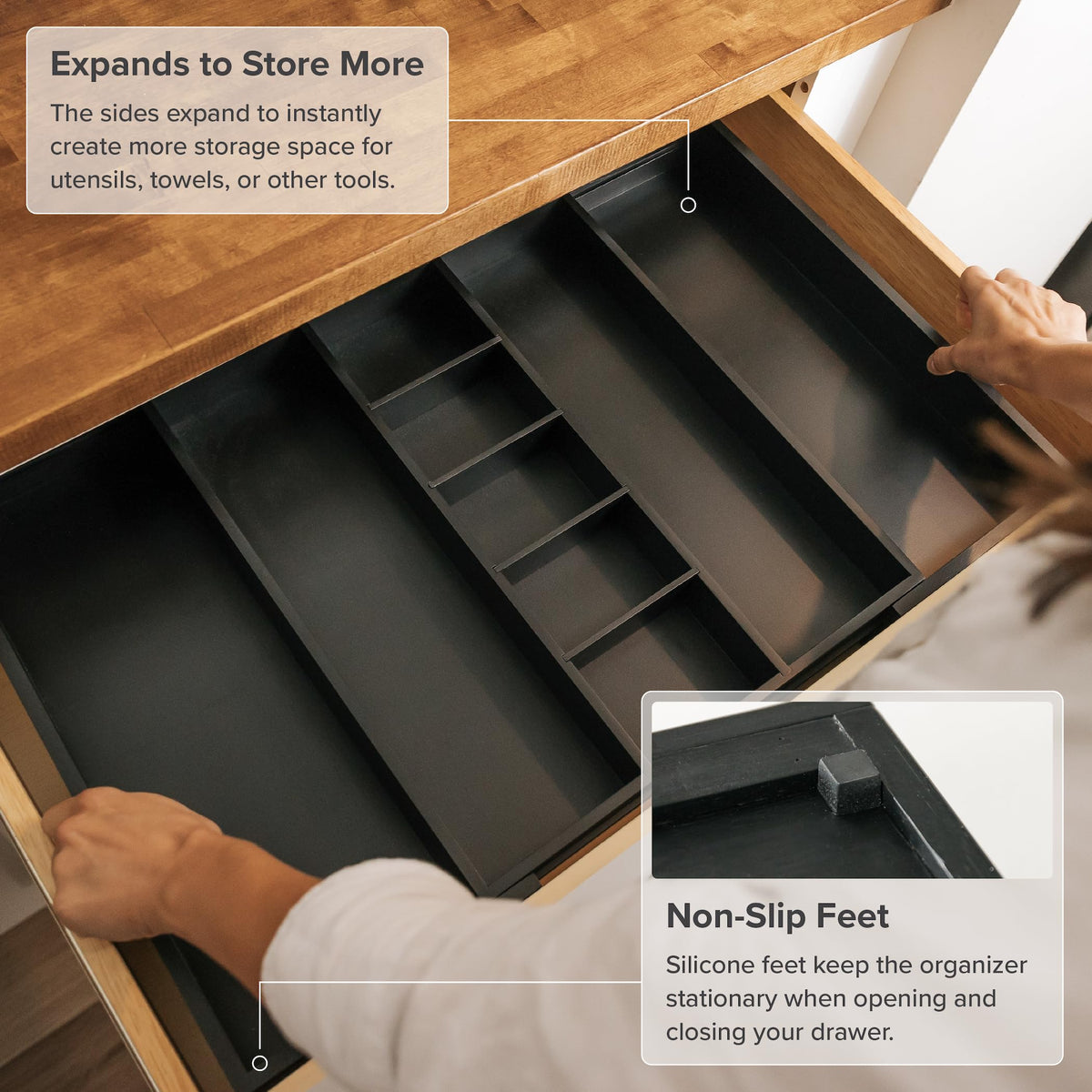 Utensil & Junk Drawer Organizer