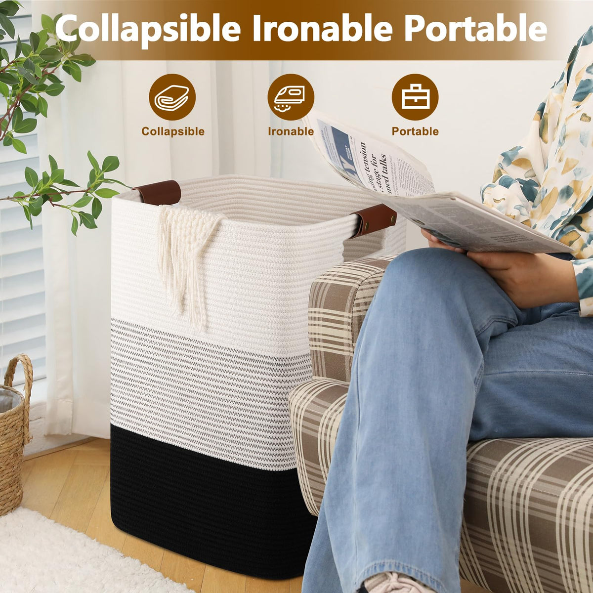 Laundry Hamper 96L Extra Large Laundry Basket
