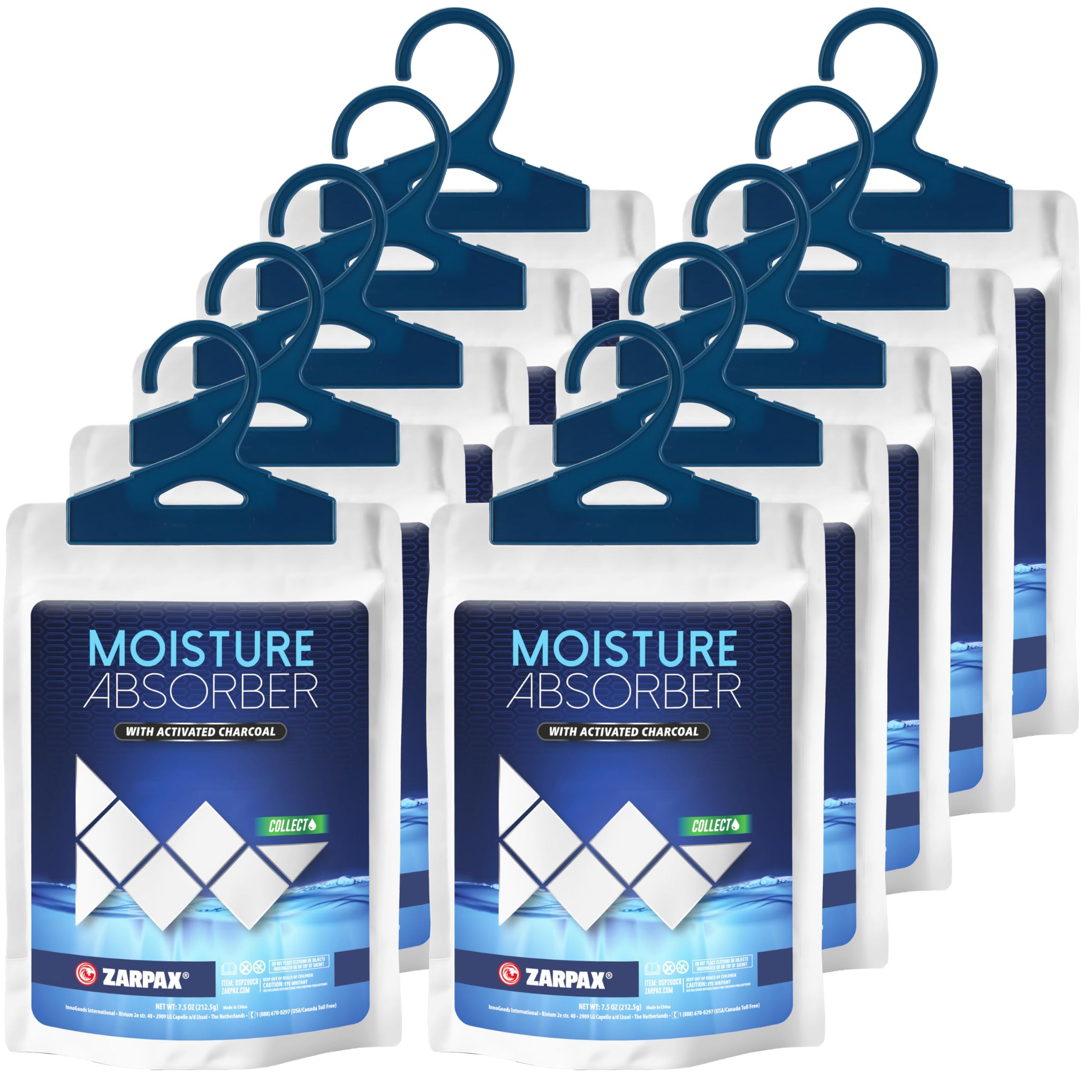 Moisture Absorber Sachets Activated Charcoal 7.5 oz (10 Count)