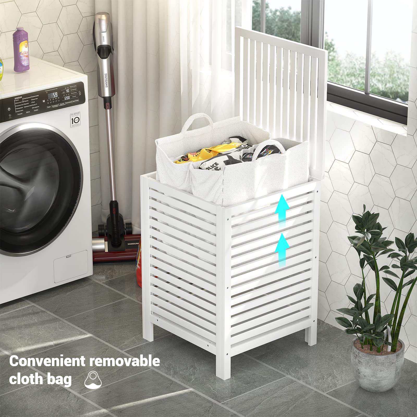 Bamboo Laundry Hamper with Lid