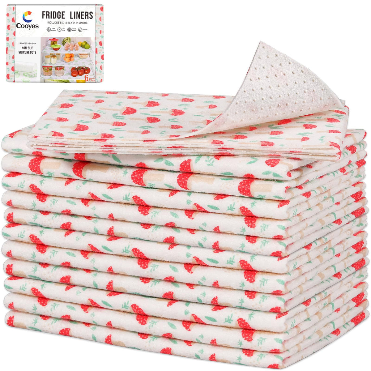 12 Pack Cloth Shelf Liners for Kitchen Cabinets