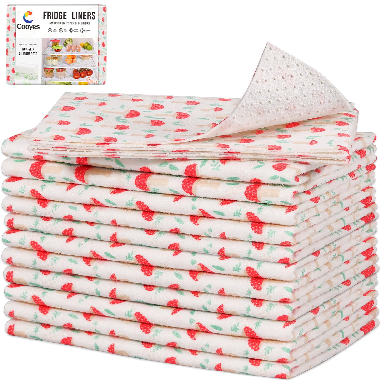 12 Pack Cloth Shelf Liners for Kitchen Cabinets