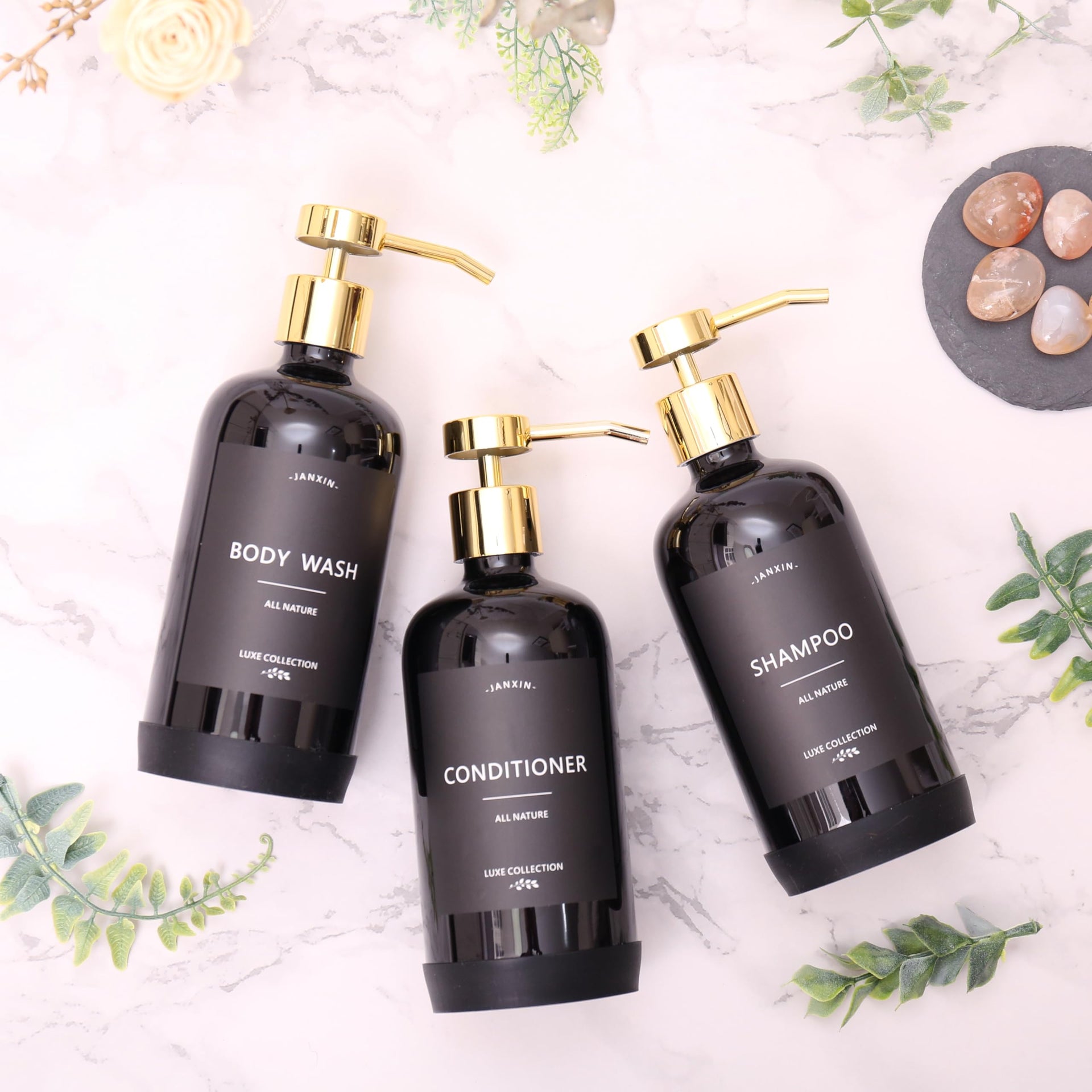 Shampoo and Conditioner Dispenser Set of 3 (3 Count)