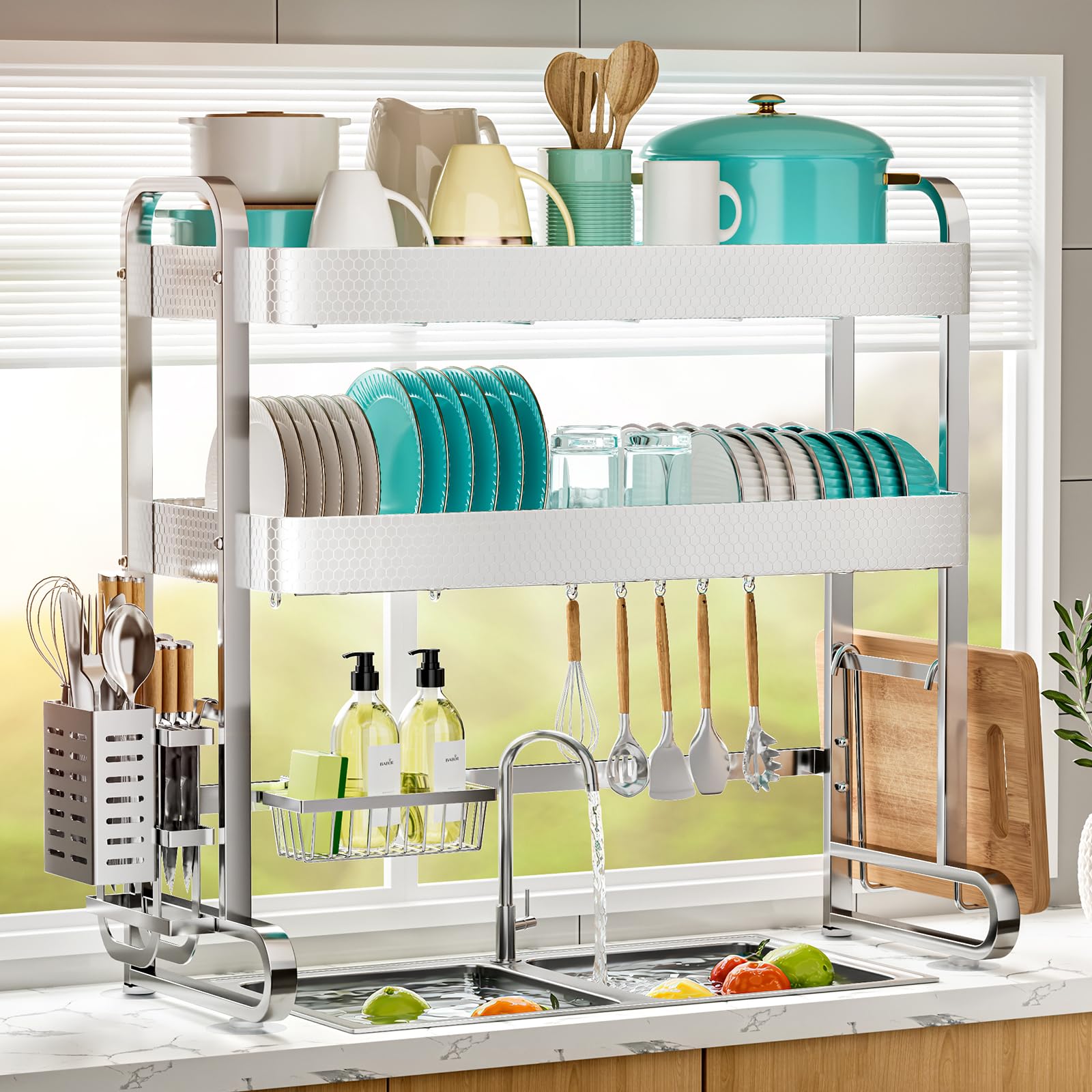 3 Tier Over The Sink Dish Drying Rack