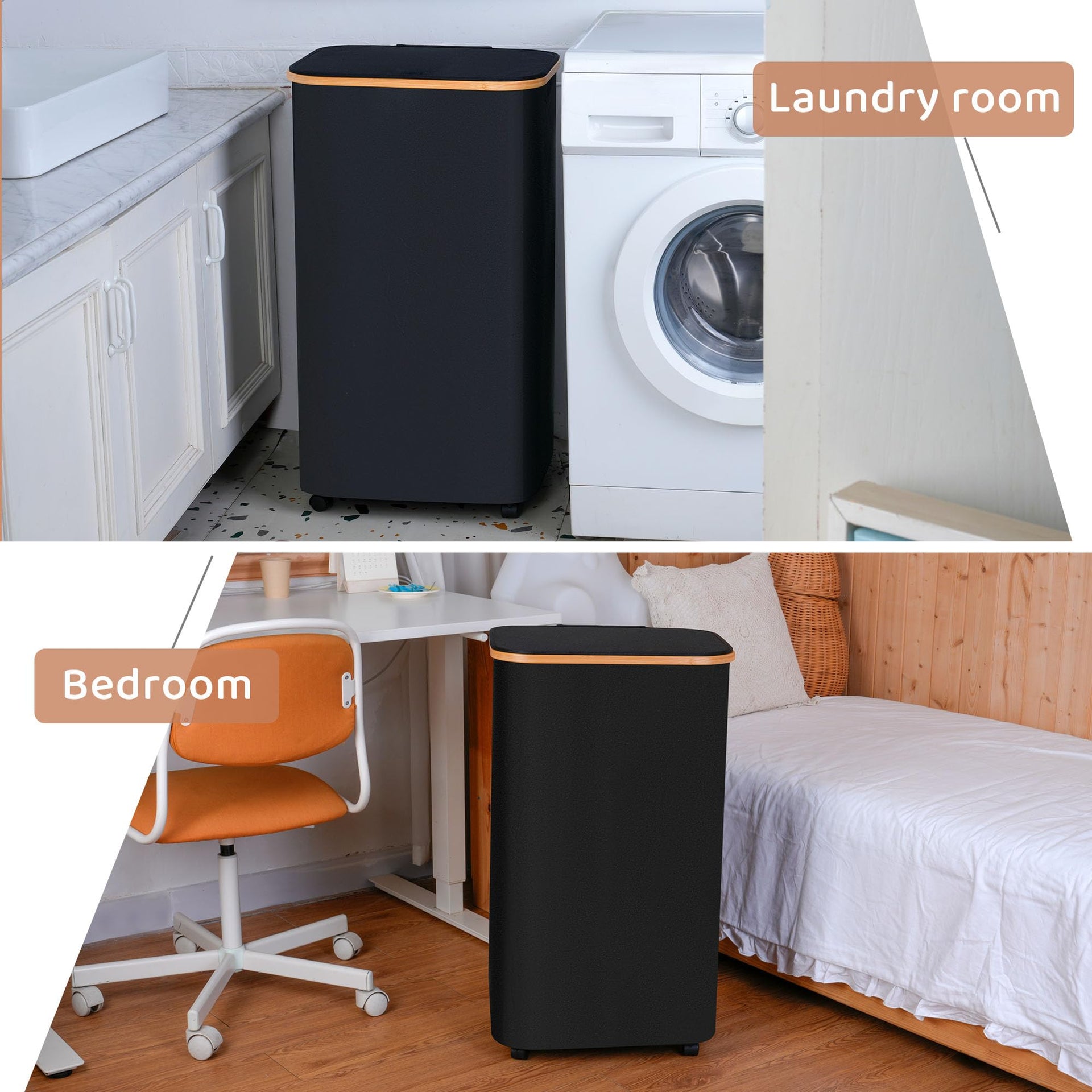 Laundry Basket with Wheels